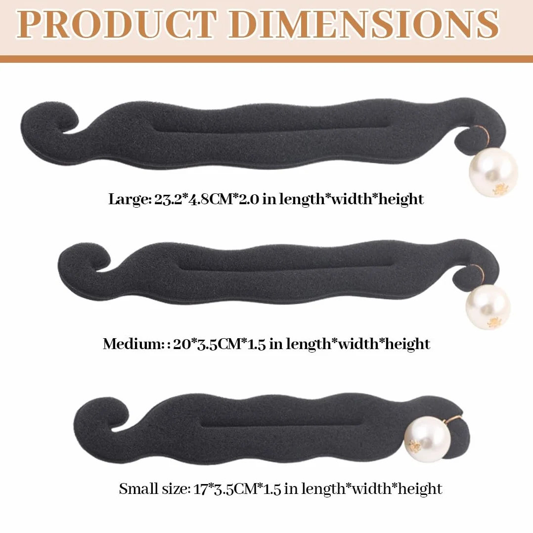 Chignon Facile per Capelli,3 Pcs Strumento per La Creazione Rapida di Chignon,Capelli Strumento per Intrecciare,Capellis Ricci Accessori,per Raccogliere Capellis