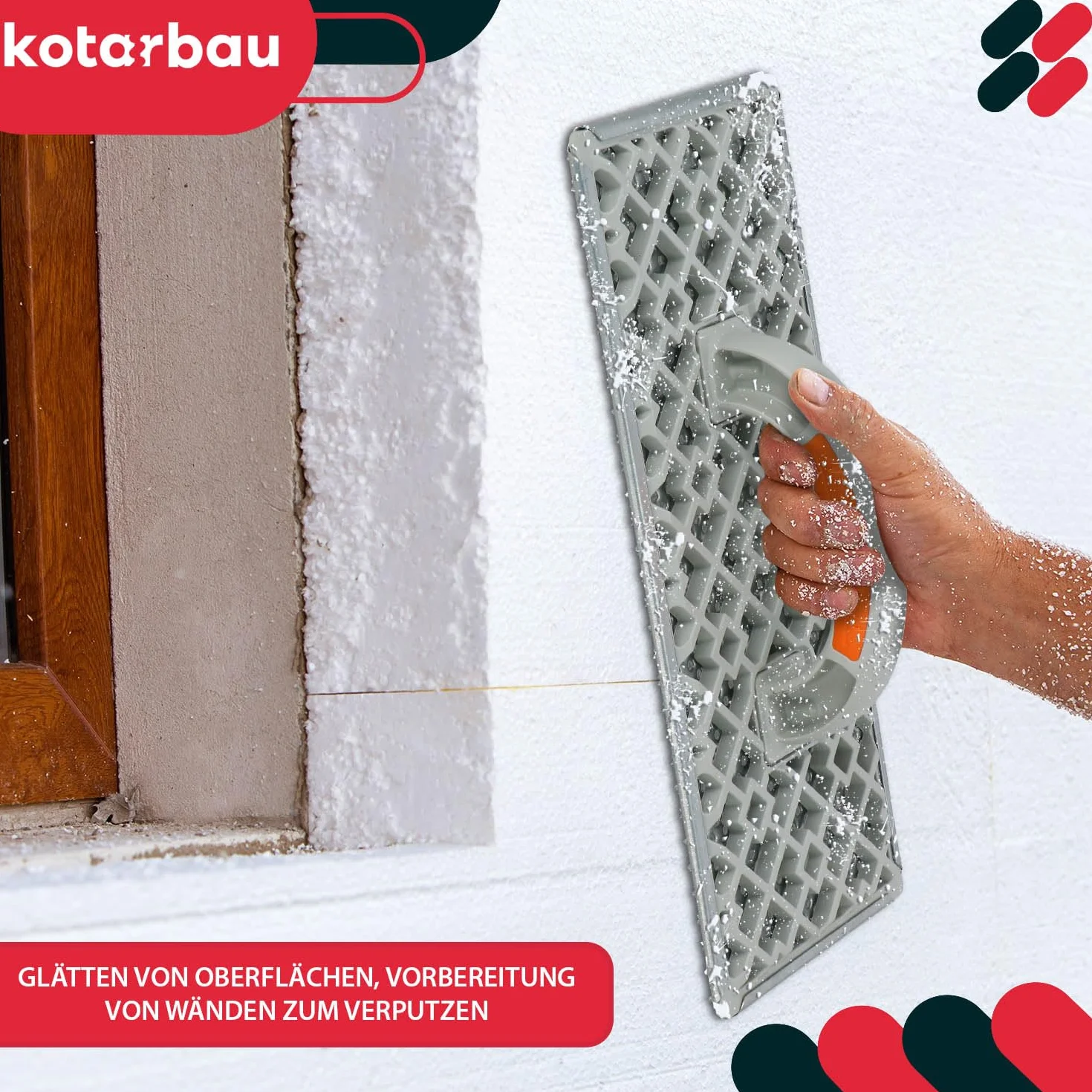 Frattazo Raspa per Levigare Polistirolo 375x155mm per Edifici