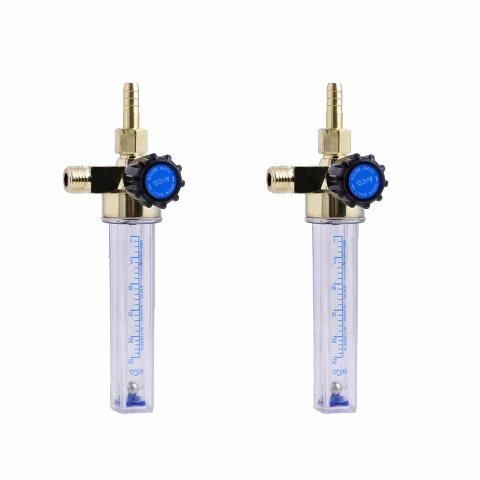 Argon CO2 Professionale Gas Flow Meter Tester Misuratore di Portata per Mig Tig Saldatura 2PCS
