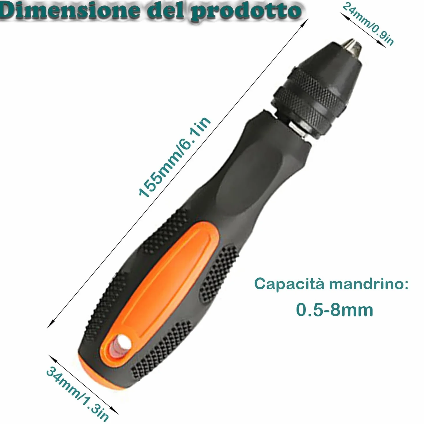 Trapano a mano mini 0,5-8mm Pin Vise mandrino morsa senza chiave