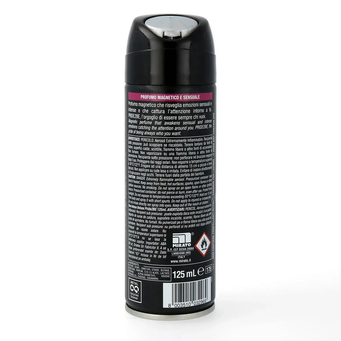 12 deodoranti Intesa Sex Unisex Pride2be – Deodorante Spray 125 ml + portachiavi gratuito Beni Culinari