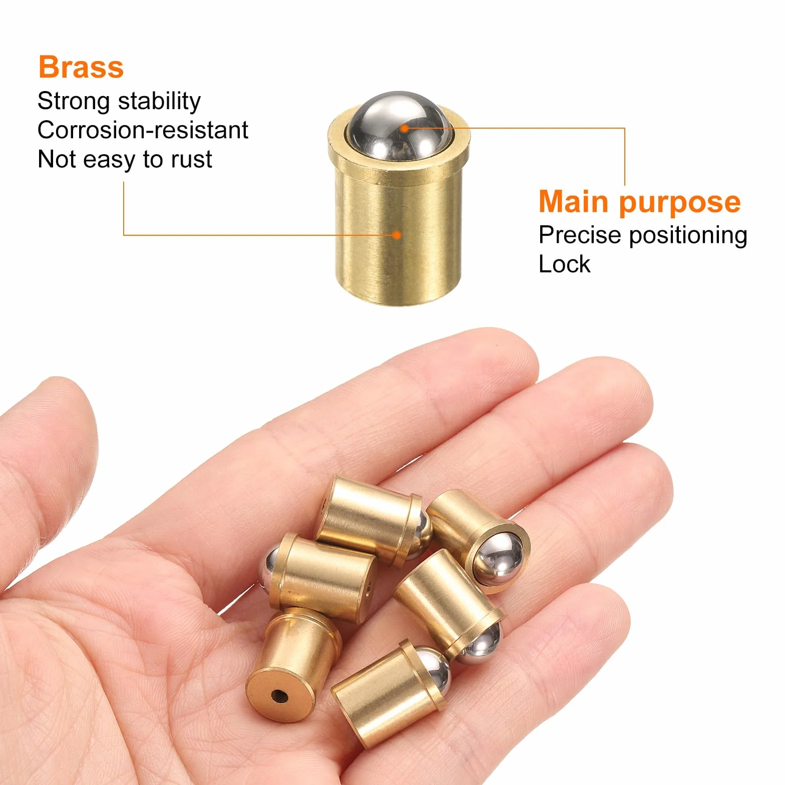 QUARKZMAN Puntine A Molla Con Sfera 10x13mm Ottone Precisione Per Posizionamento