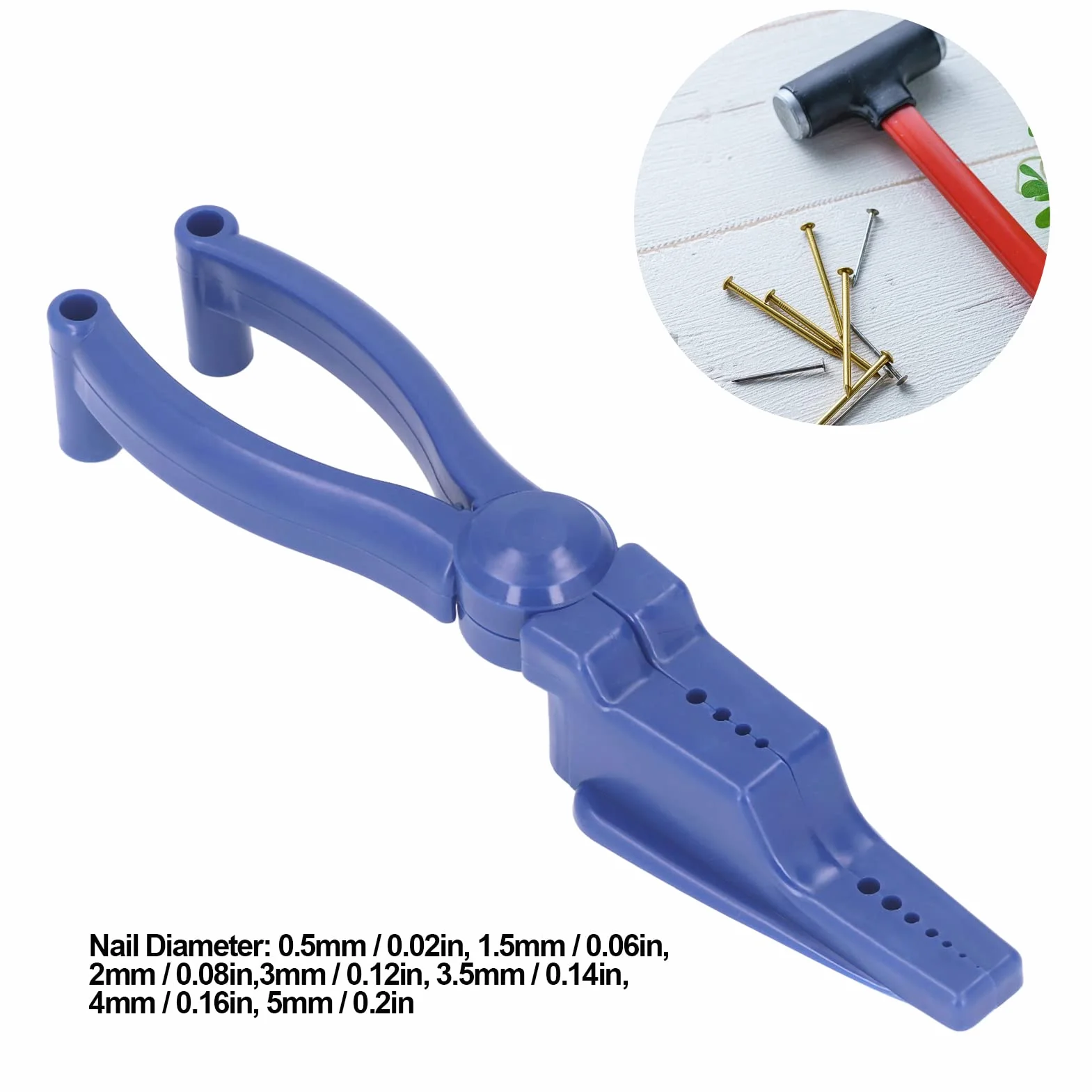 Supporto per inchiodare a martello, pinza per unghie, strumento manuale portatile in ABS