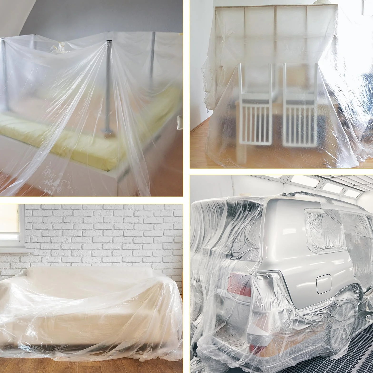 Telo Copritutto 4x5m, Teli Impermeabili per Imbianchino Plastica