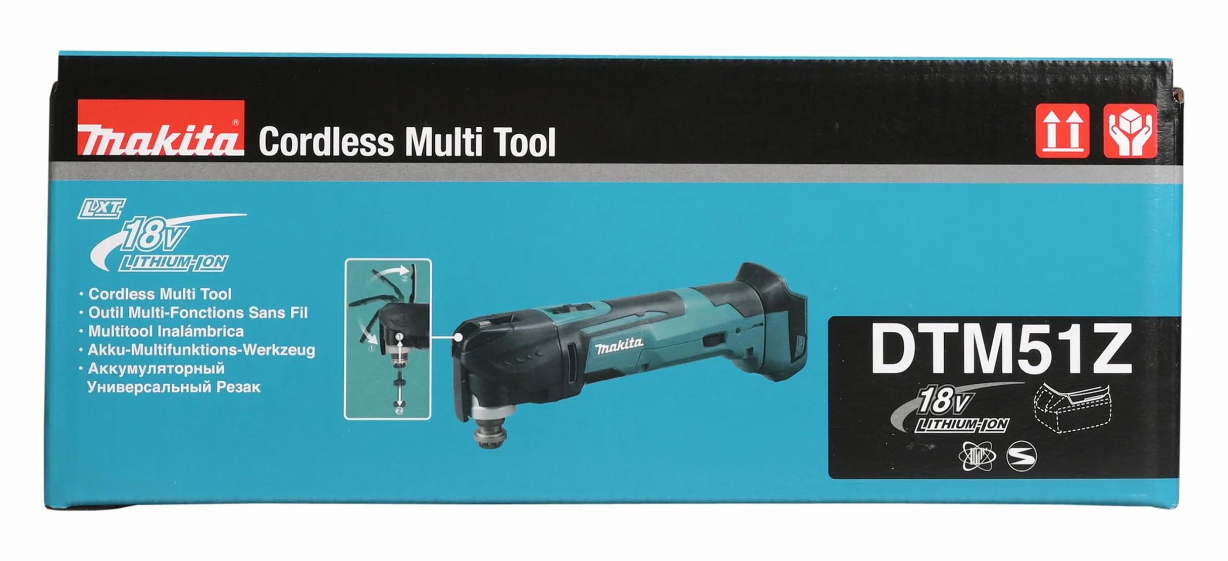 Makita DTM51Z Utensile multifunzione a batteria 18 V, blu