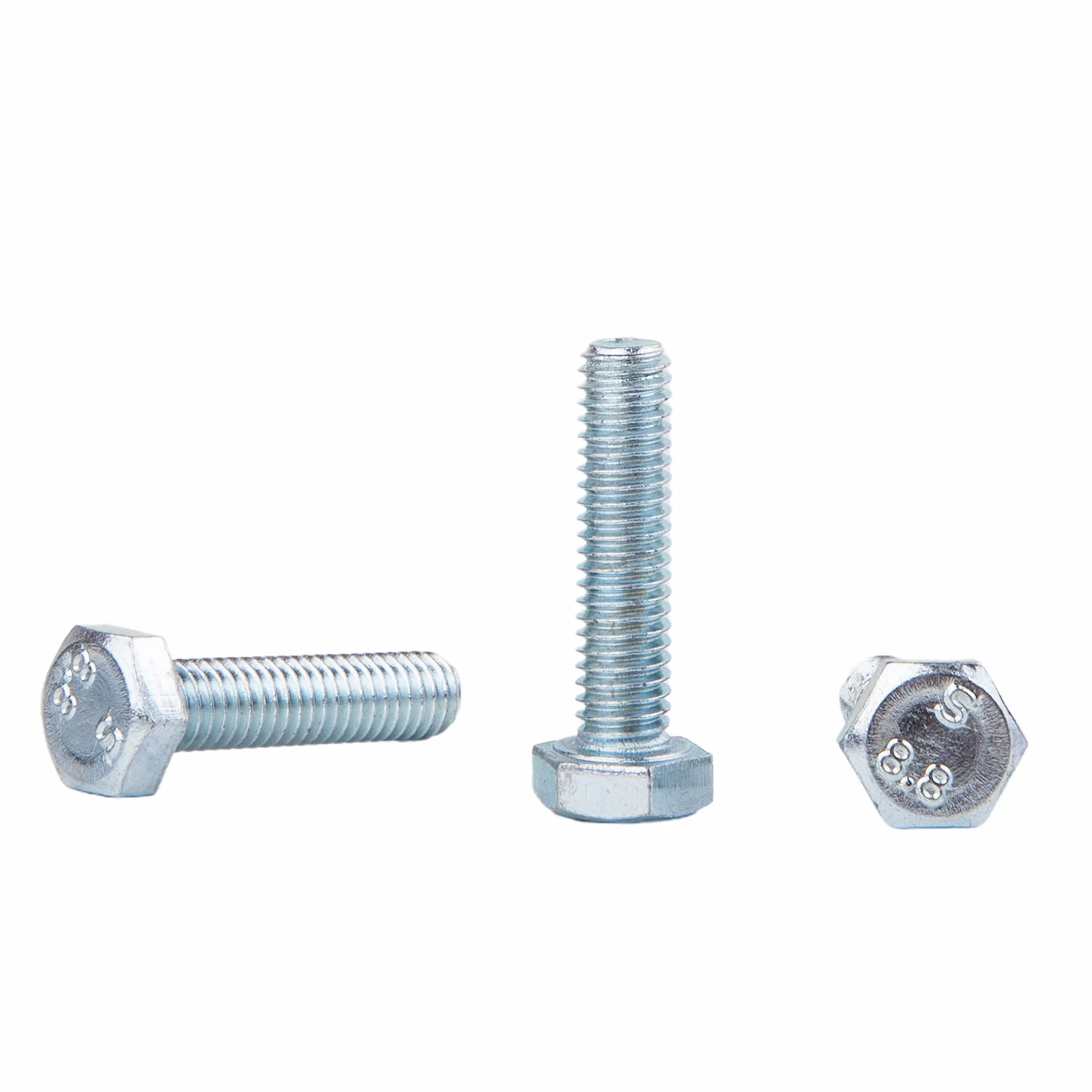 Bulloni esagonali DIN 933 M6 x 25 mm acciaio zincato grado 8,8 confezione da 50