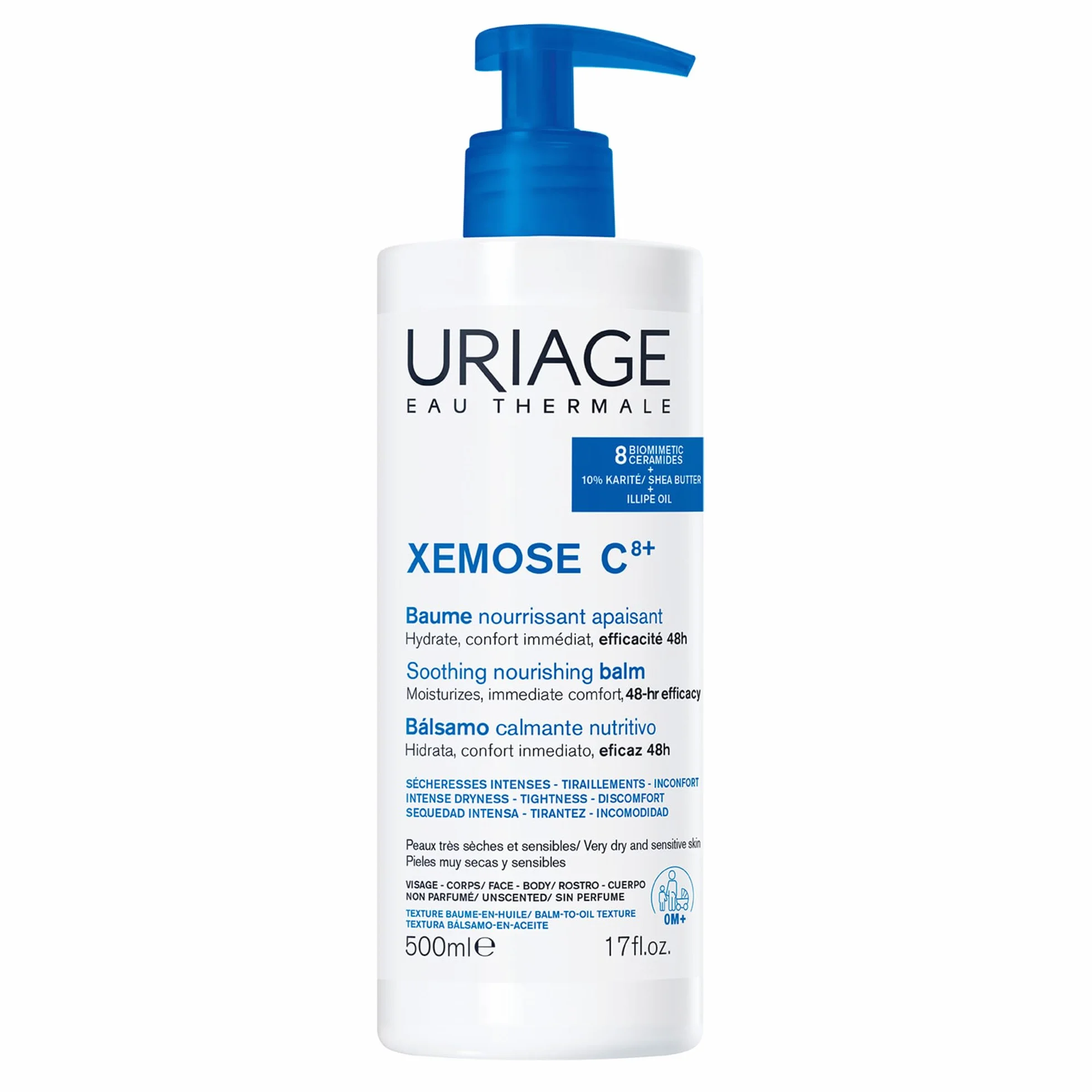 URIAGE XÉMOSE C8+ Crema corpo anti-prurito per pelle secca a tendenza atopica | Lenisce dalla prima applicazione, azione anti-recidiva di 48 ore. Balsamo nutriente per viso e corpo I Senza profumo