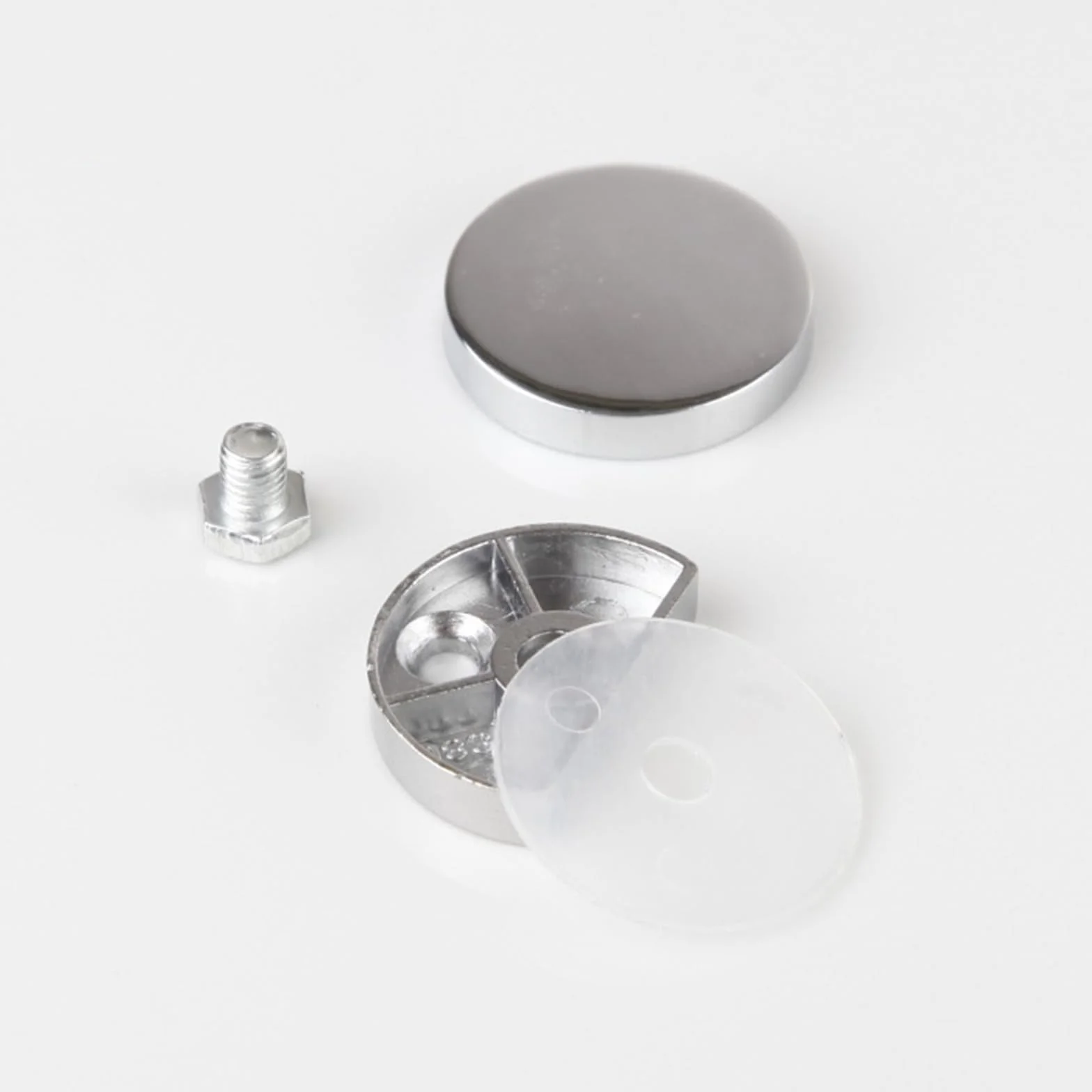 Ganci per Specchio a Muro in Lega di Zinco 5 mm, Kit di Fissaggio con Tasselli e Viti