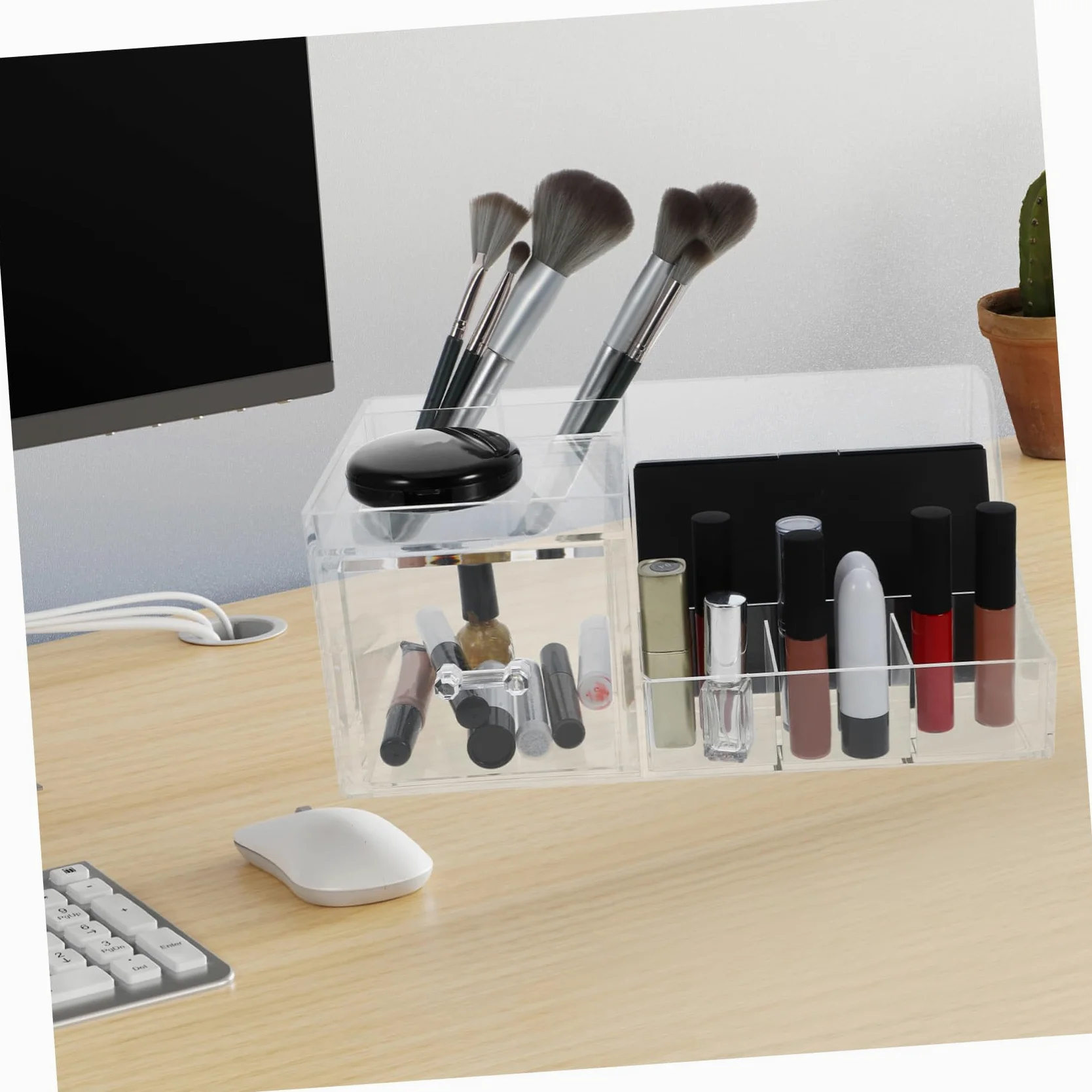 Scatola di Stoccaggio per Cosmetici Skincare Storage, Organizer Trucchi Cassetti Multipli in Ps, Raffinato e Salvaspazio per Bagno e Tavolo | Organizer da Toeletta, Stile Sobrio e Raffinato, Pulizia Facile, Soluzione Salvaspazio per Tenere Tutto Ordinato