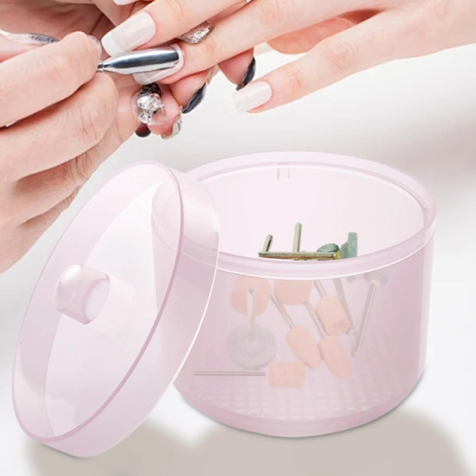 Disinfettante Per Strumenti Per Unghie | Contenitore Igienizzante per Manicure - Scatola Resistente Al Calore Per Pulizia Attrezzi Manicure Pedicure Casa E Viaggio