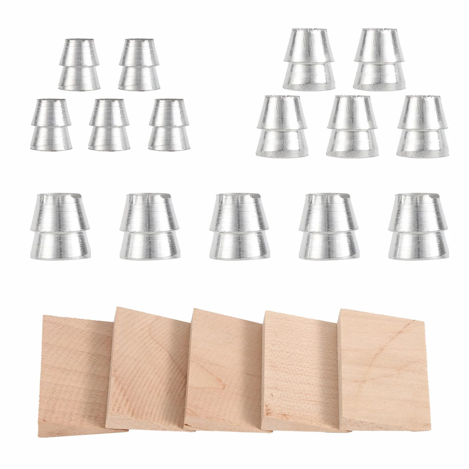 Cunei Riparazione Manico Martello 5 Legno 15 Acciaio per Ascia Carpentiere
