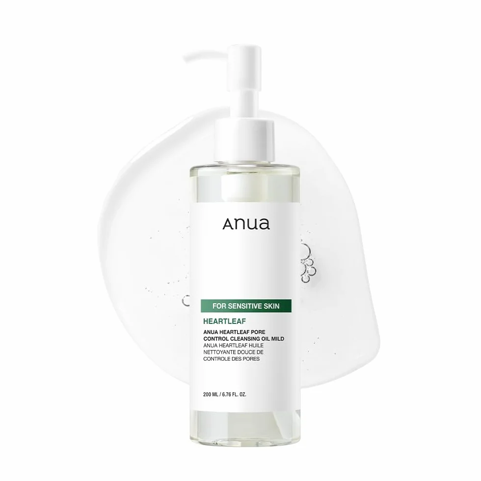 ANUA Heartleaf Pore Cleansing Oil, Detergente Delicato Per Il Viso, Per Pelli Sensibili, Detergente Oleoso Per Il Viso, Struccante Per Punti Neri, 200 Ml/6,76 Fl Oz