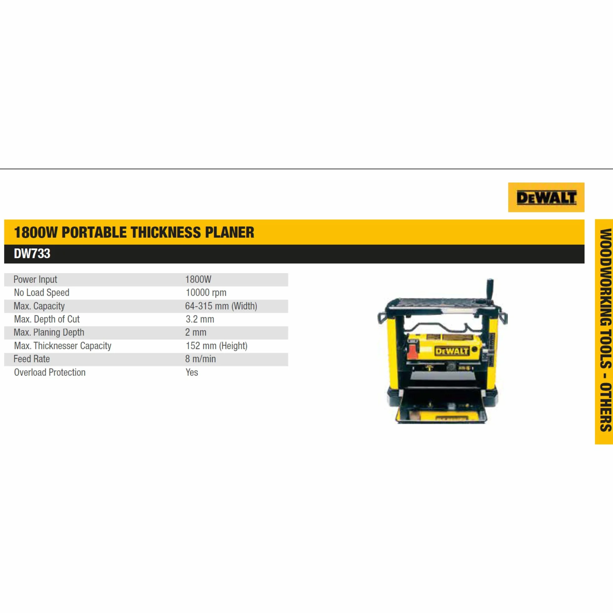 DEWALT Pialla Spessore 317mm 1800W DW733-QS