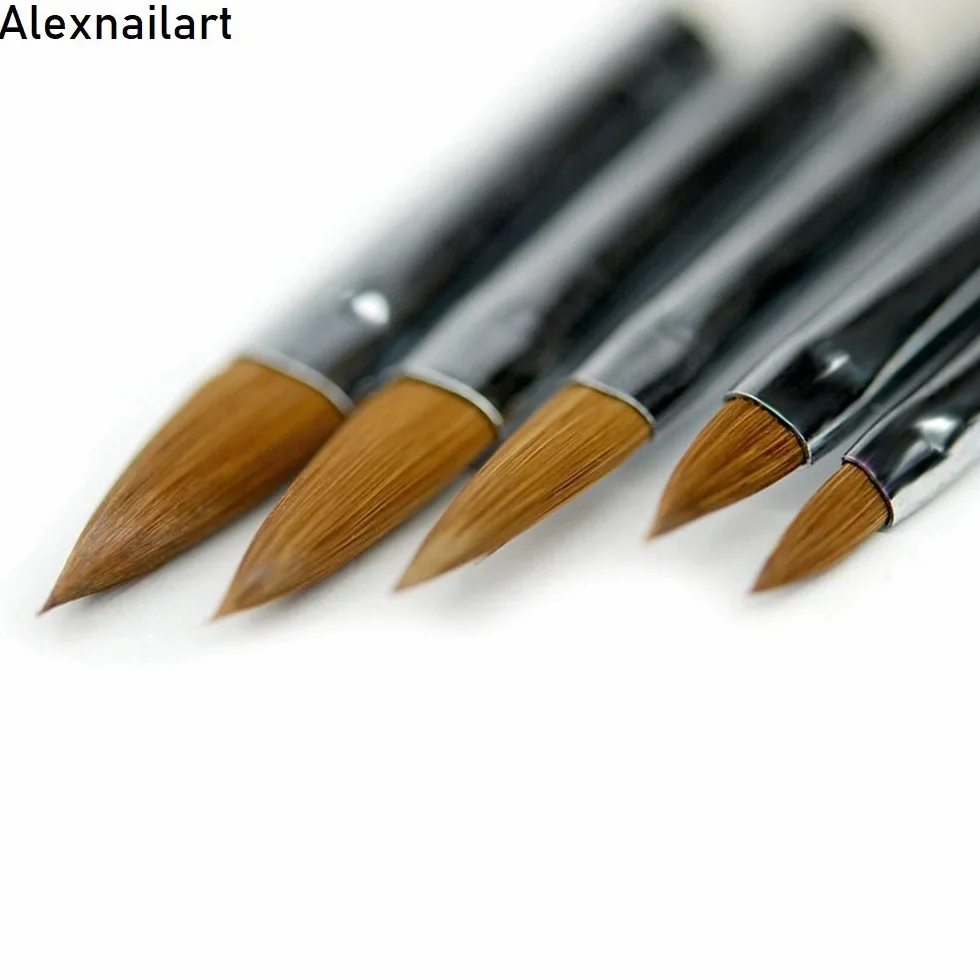 Set di 5 pennelli per unghie Kolinsky in acrilico (2#/4#/6#/8#/10#)