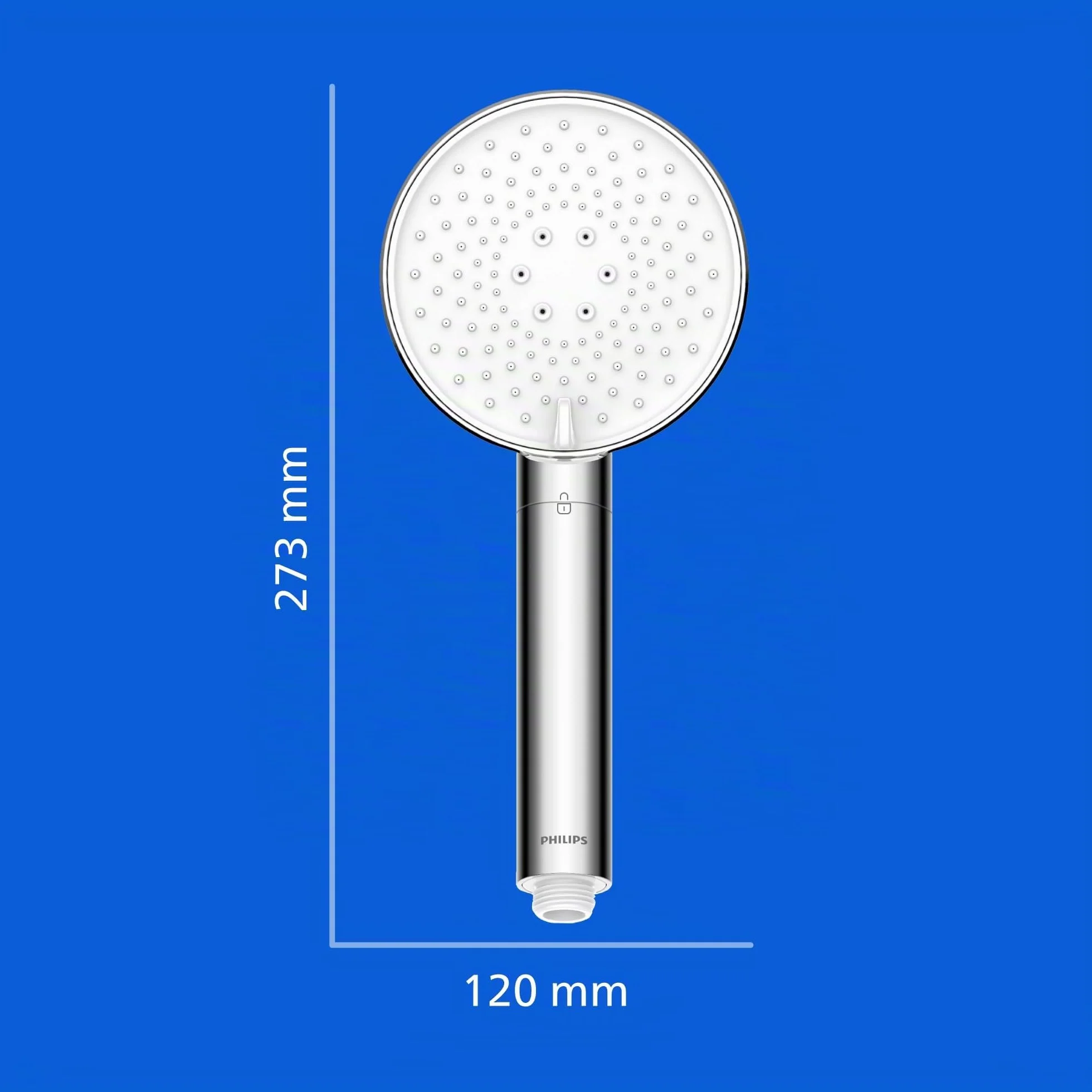 Philips Soffione doccia con filtro rimuove cloro particelle tre modalità spruzzo design rinforzante capacità filtro 1 mese