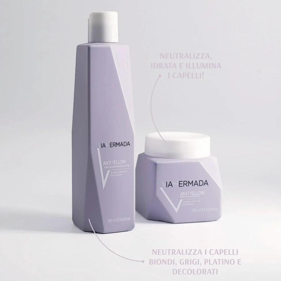 Anti-Yellow Shampoo 250ml Mask 250ml Silky Oil 50ml