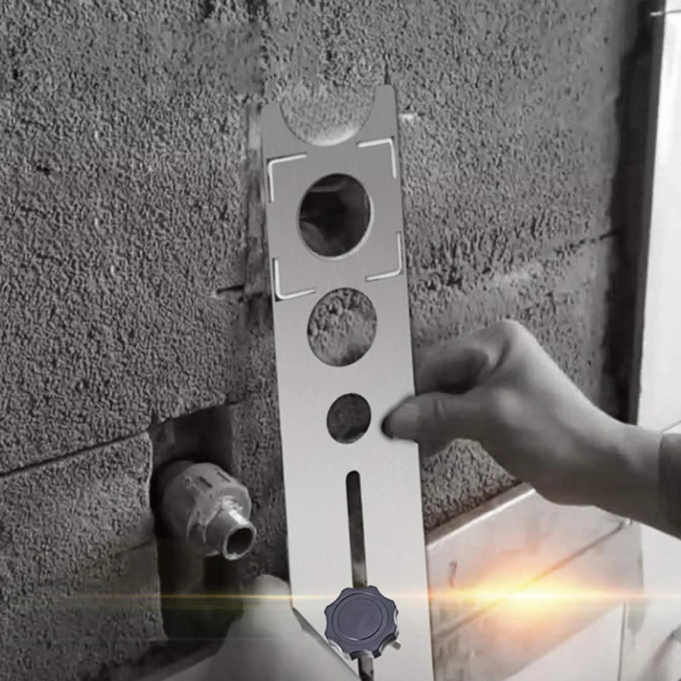 Yius Localizzatore fori piastrelle ceramica acciaio inox trapano guida foro Jig portatile