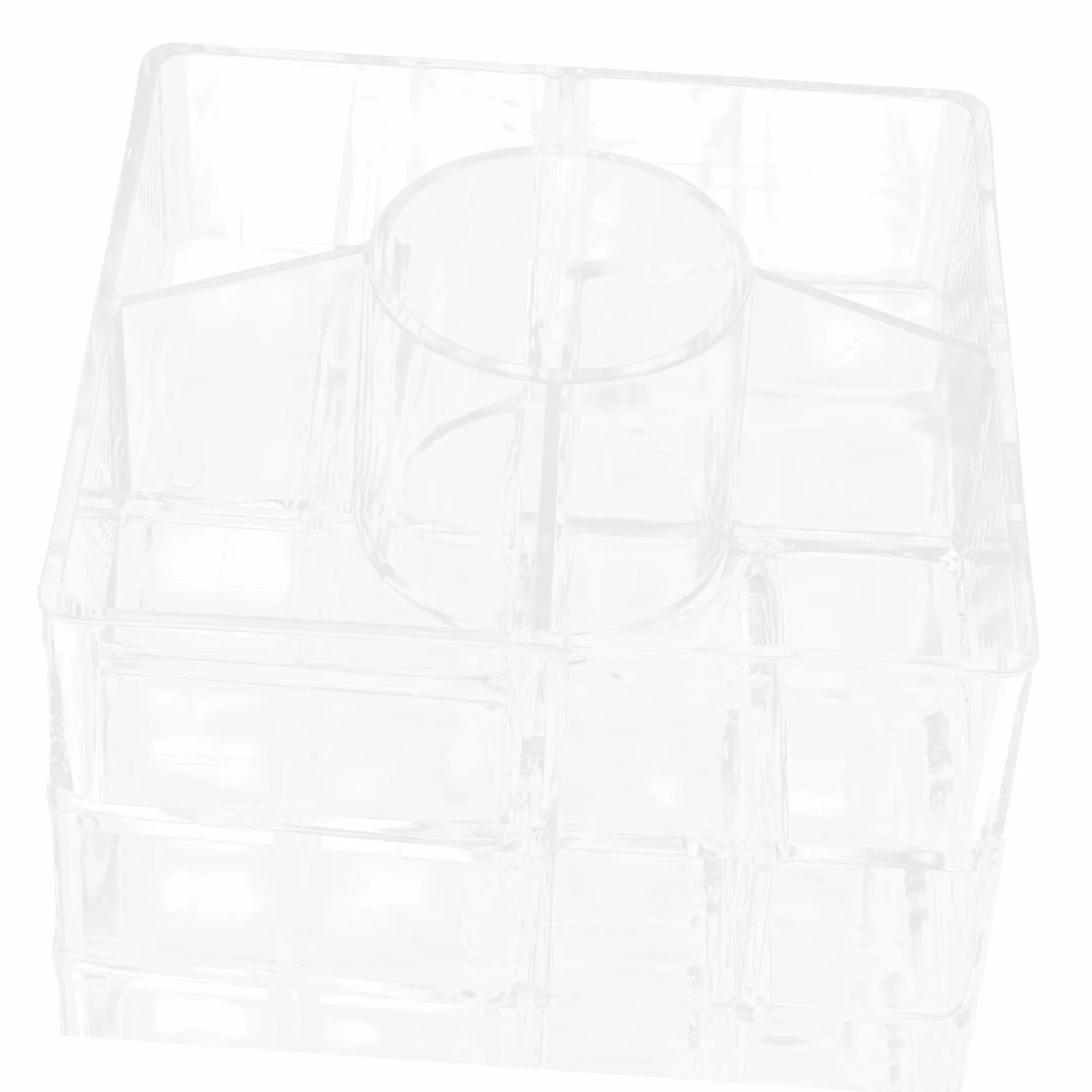 Organizzatore Girevole per Rossetti 53 Scomparti in Acrilico Trasparente | Desktop a Cinque Lati, Design Raffinato e Capienza Ampia, per Cosmetici e Vanity