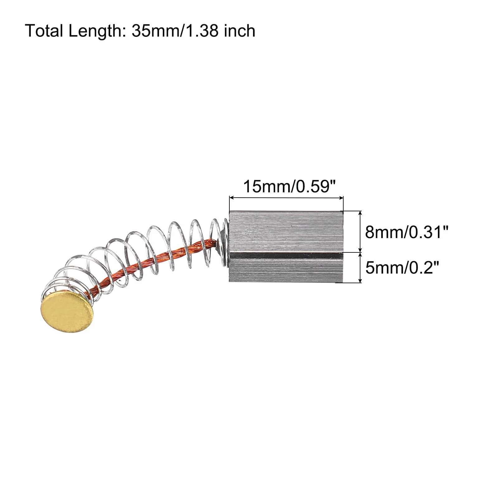 Spazzole Di Carbone 15x8x5mm Per Motori Elettrici Utensili Elettrici Riparazione, 6 Pezzi