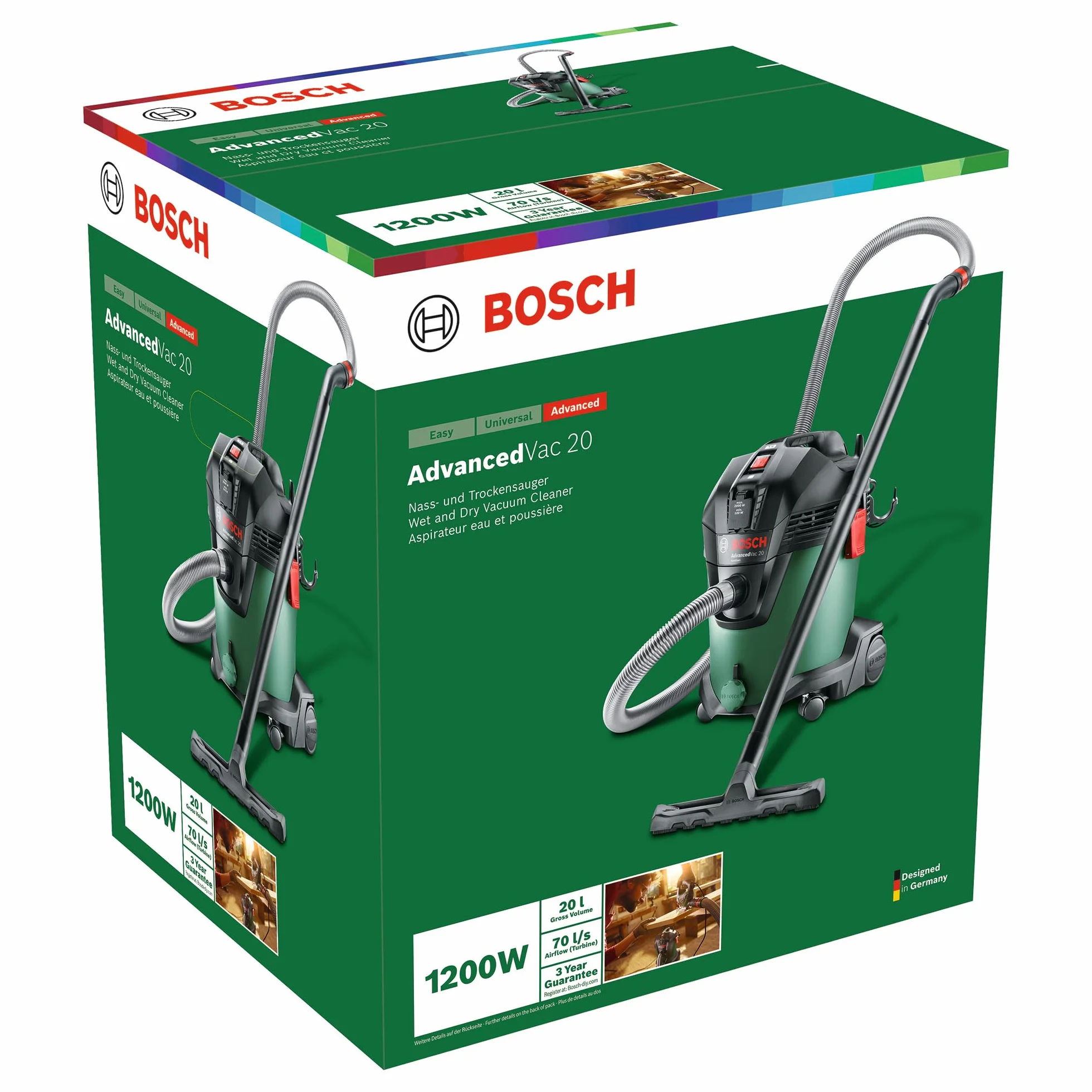 Bosch Aspiratore AdvancedVac 20 20 litri 1200 W