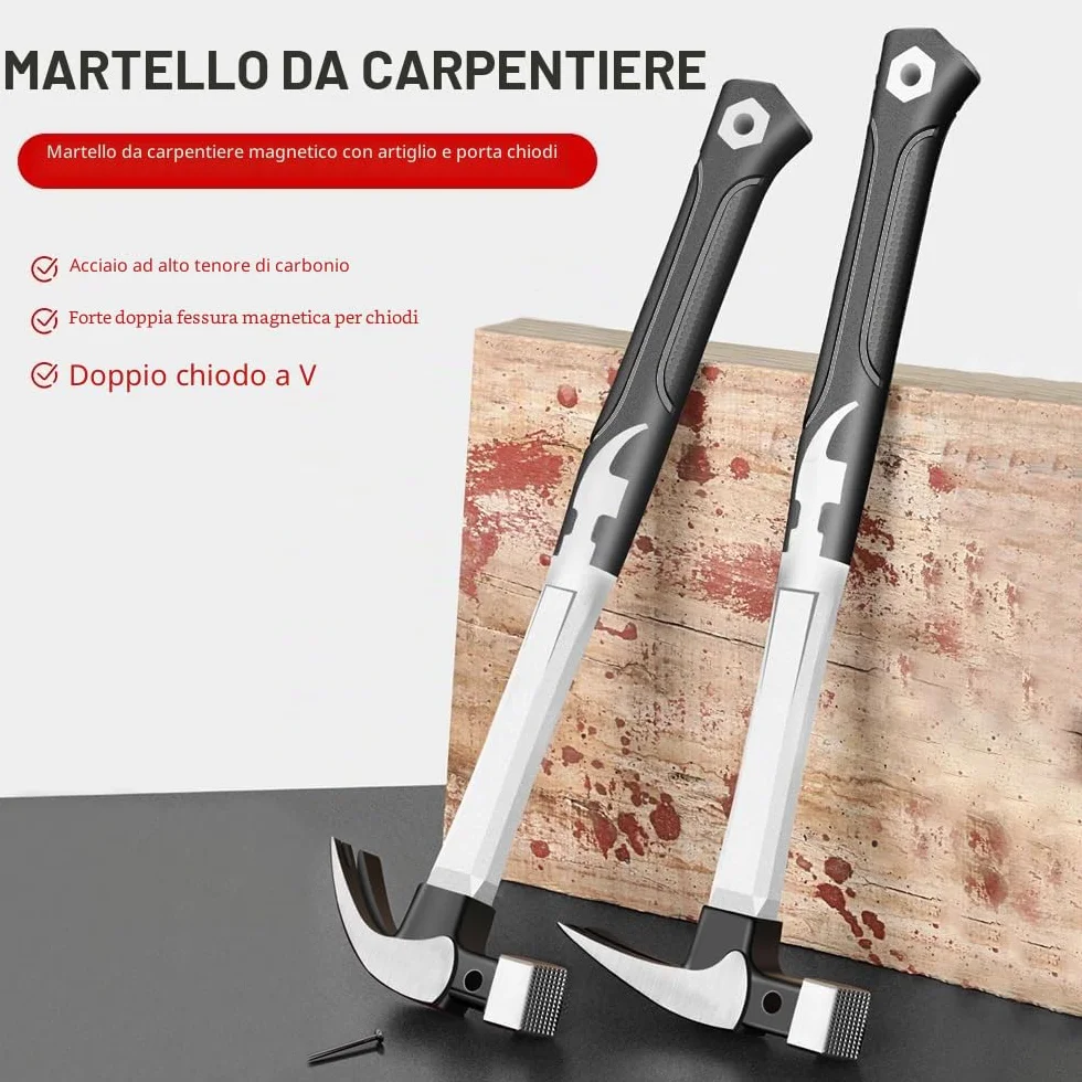 Martello da Carpentiere 368g 40cm Acciaio al Carbonio Heavy Duty Artiglio