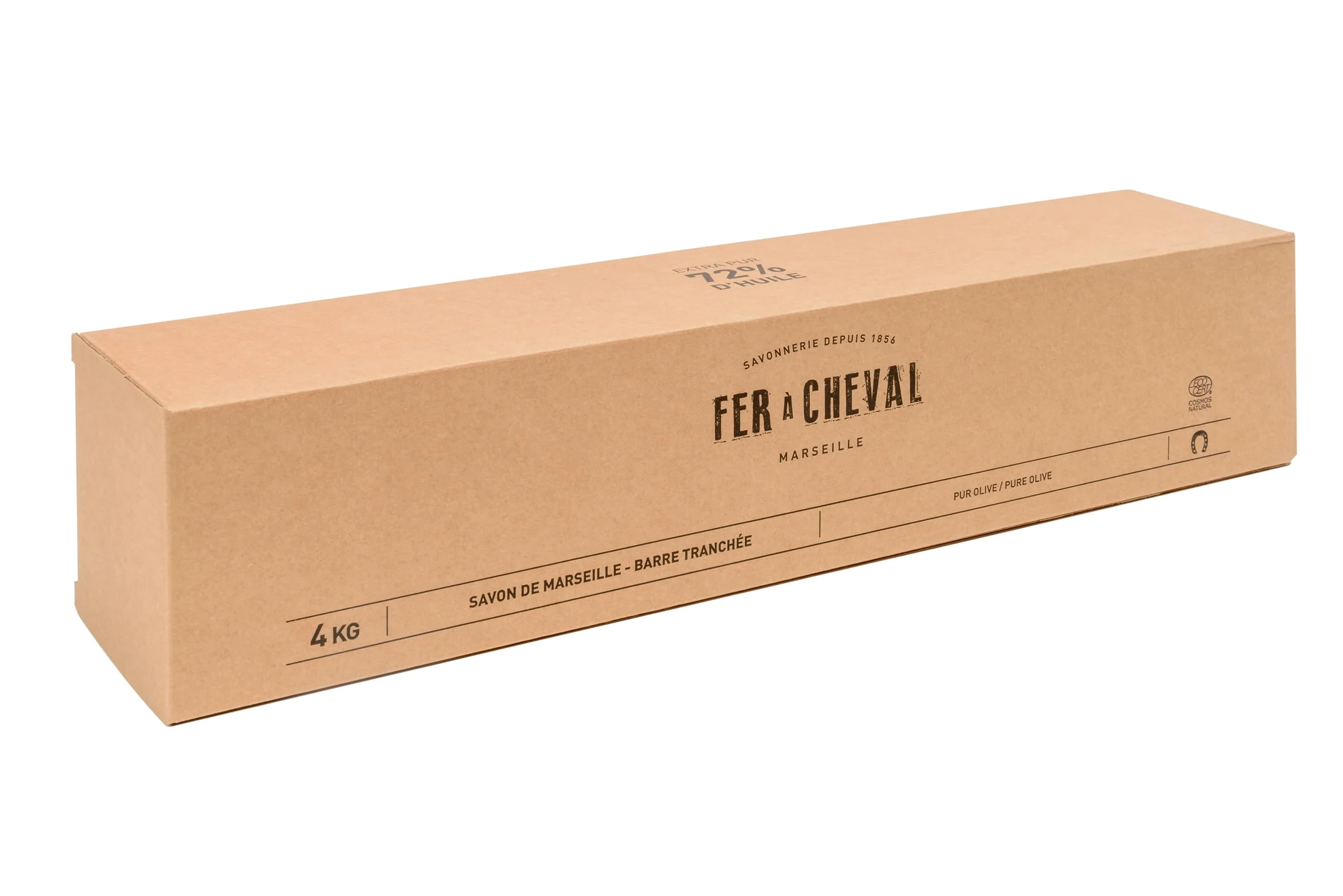 Fer à Cheval - Vero sapone di Marsiglia con olio d'oliva (100% di olio d'oliva) 4KG (10 SASsoni da 400GR)