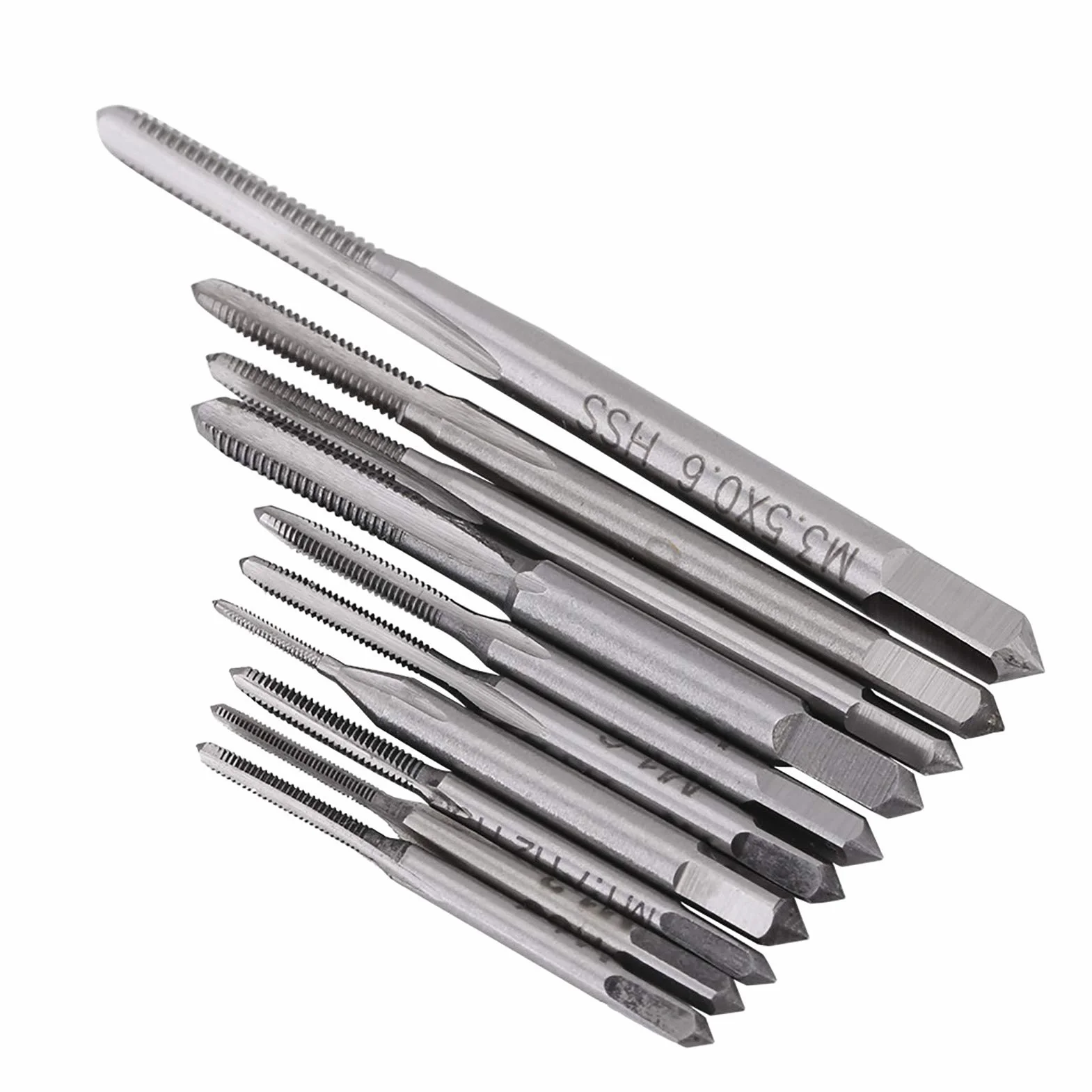 Set di Maschiatori Manuali Mini 10 Pezzi M1-M3.5 per Filettatura