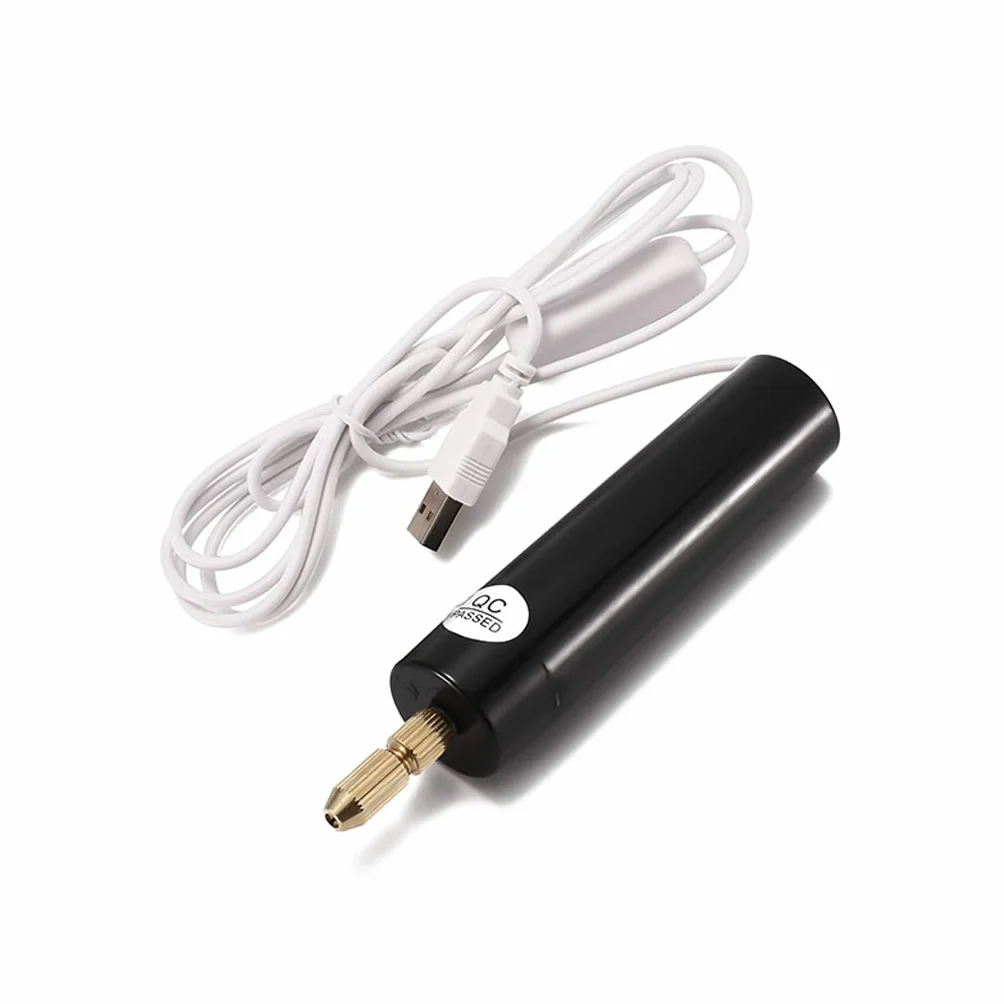 Mini Elettrico Trapano Manuale 5V USB per Gioielli Artigianato Legno Kit Utensili