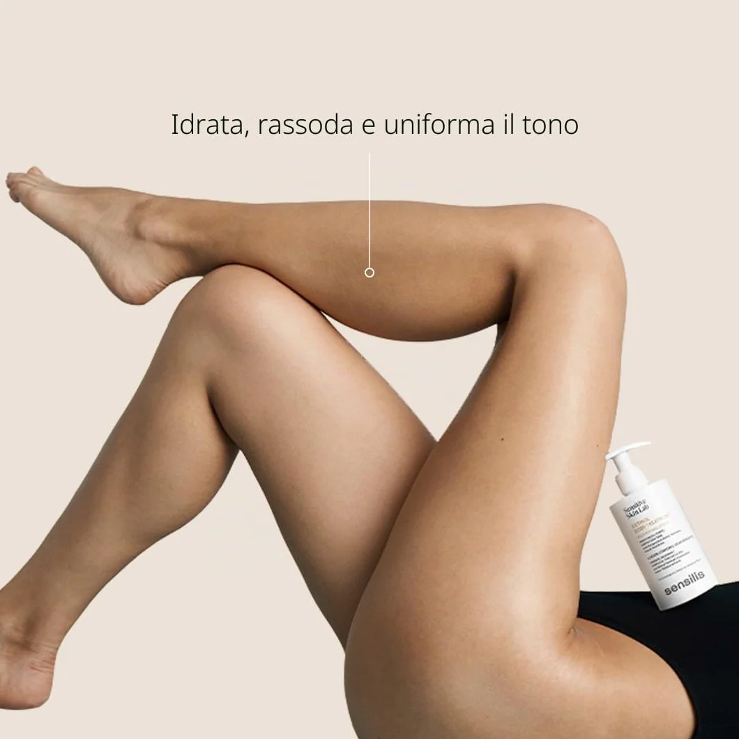Sensilis Retinol Body Treatment - Lozione per il corpo rassodante e idratante, unifica il tono, con retinolo, per pelli sensibili - 200 ml