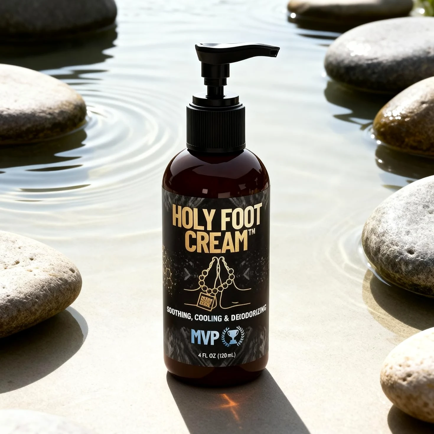Derm Dude Holy Foot Cream, Crema idratante per piedi per talloni secchi e screpolati, elimina gli odori sui piedi, con Rurruz, Deoplex e Aloe, Aroma Mvp