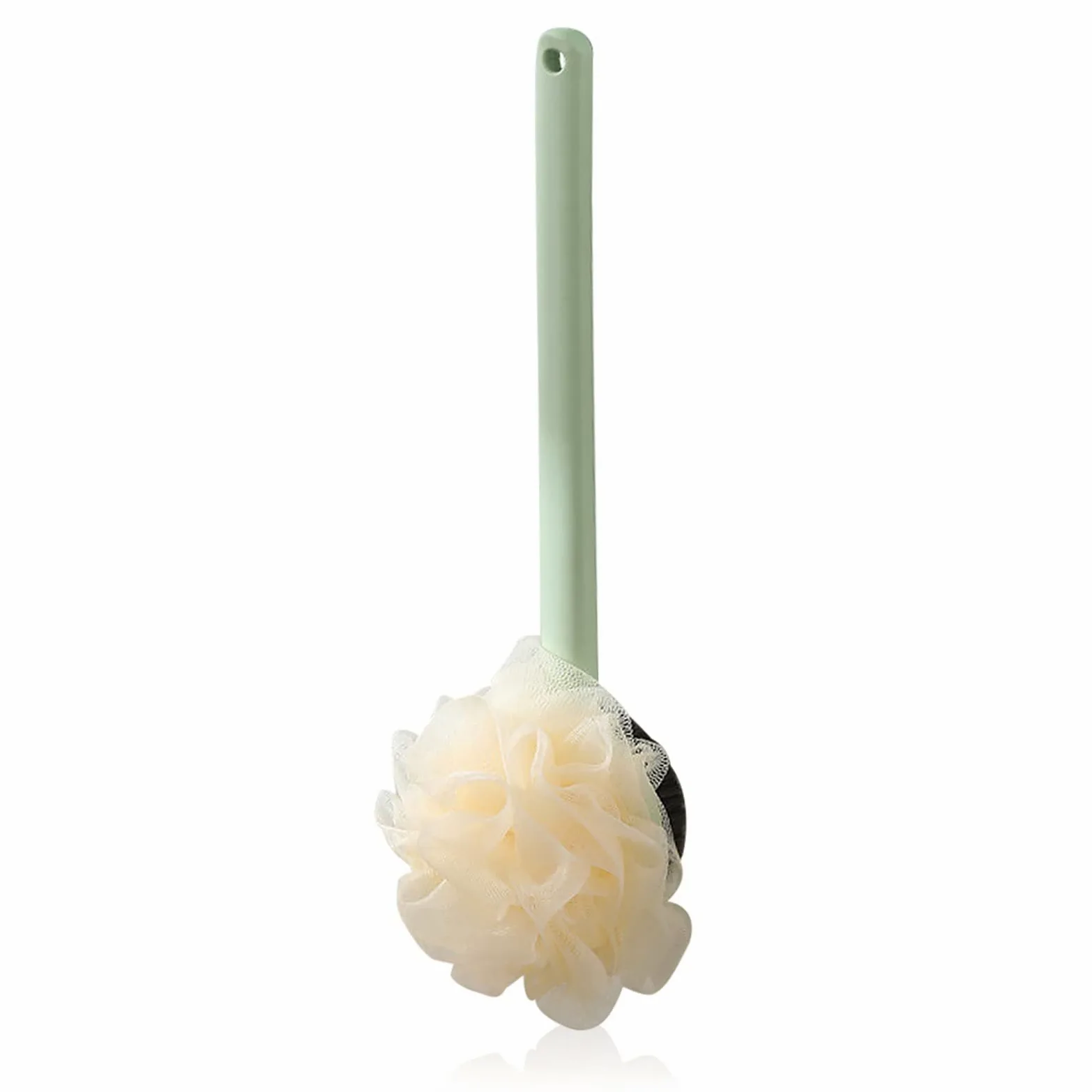Spazzola per il corpo, spazzola per la schiena con manico lungo, spazzola per la doccia a doppia faccia, spugna fine, scrub per il corpo, spazzola esfoliante per il bagno (colore: verde) (verde)