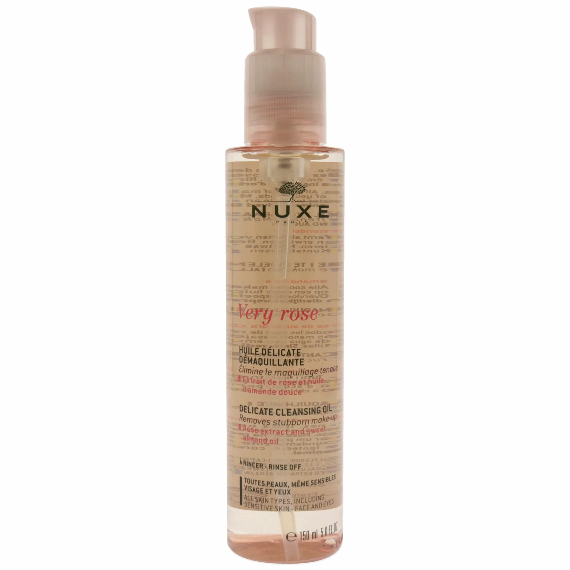 Nuxe Very Rose Huile Délicate Demaquillante, per Rimozione trucco, 150 Ml