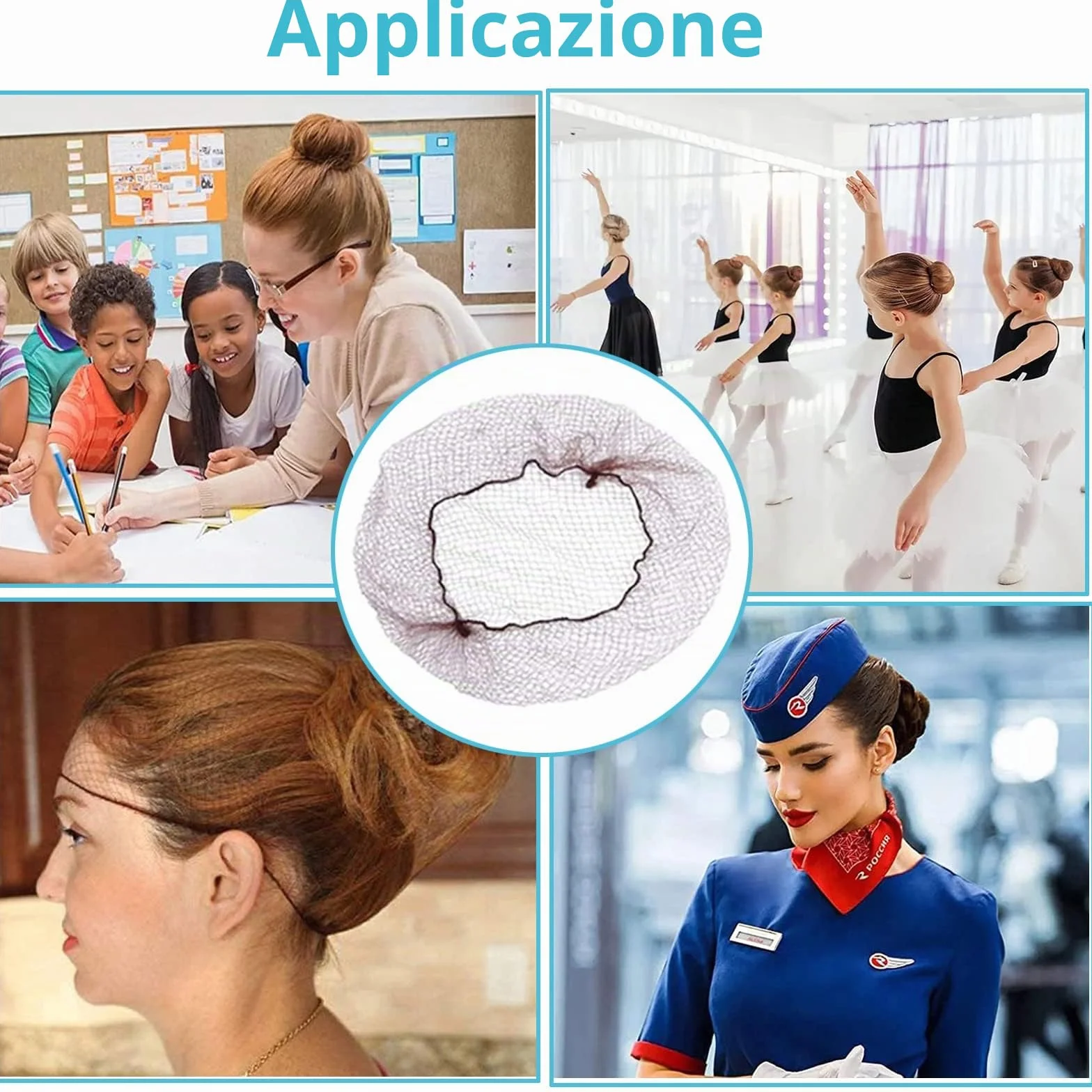Retina per Capelli,25 Reti per capelli marroni,Retine per Capelli Invisibili con Bordo Elastico,per Invisibili Elastico Bordo Maglia per Balletto,Danza,Infermiera e Così via