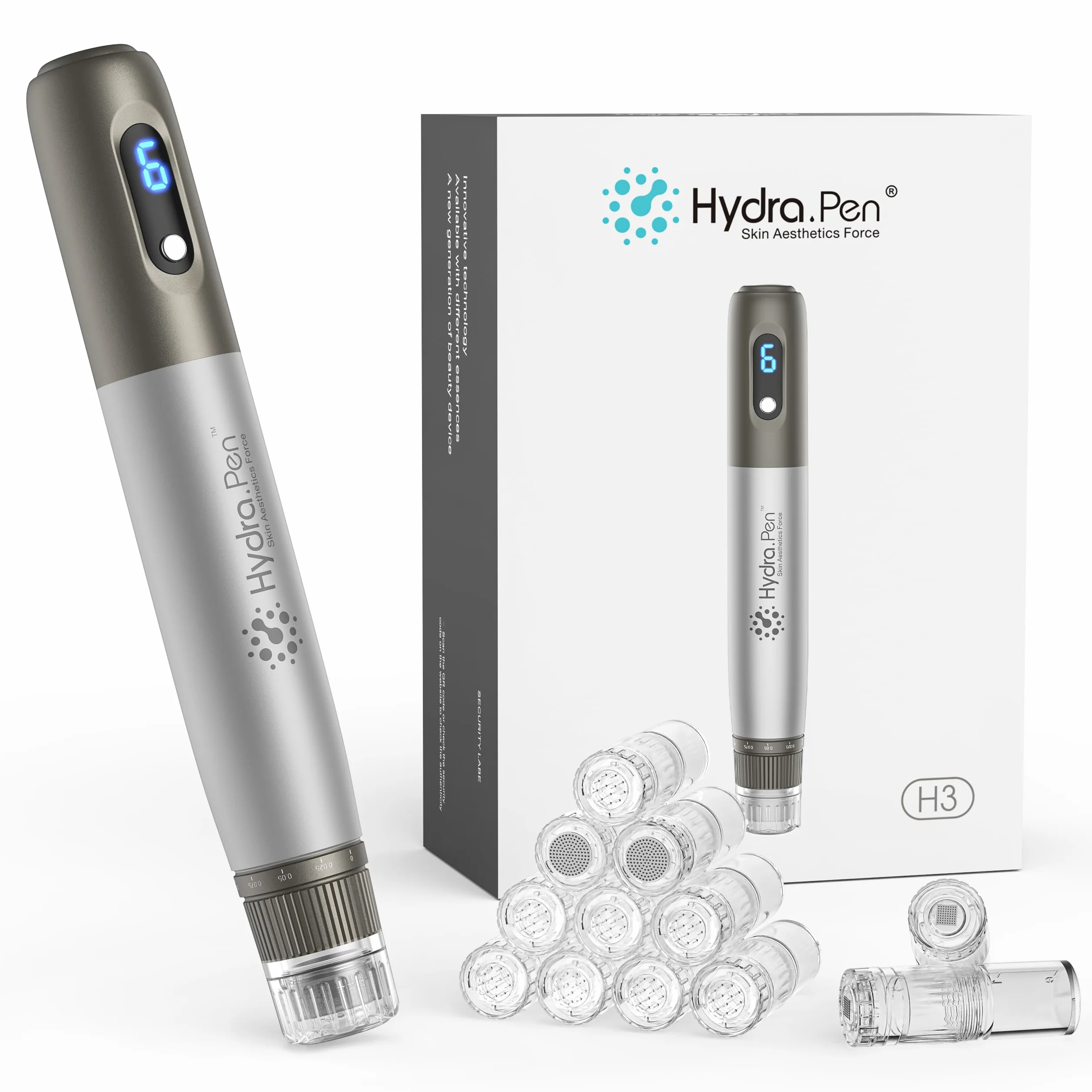 Dr.Pen H3 Hydra Pen Microneedling: Aghi sierici automatici professionali con 12 cartucce