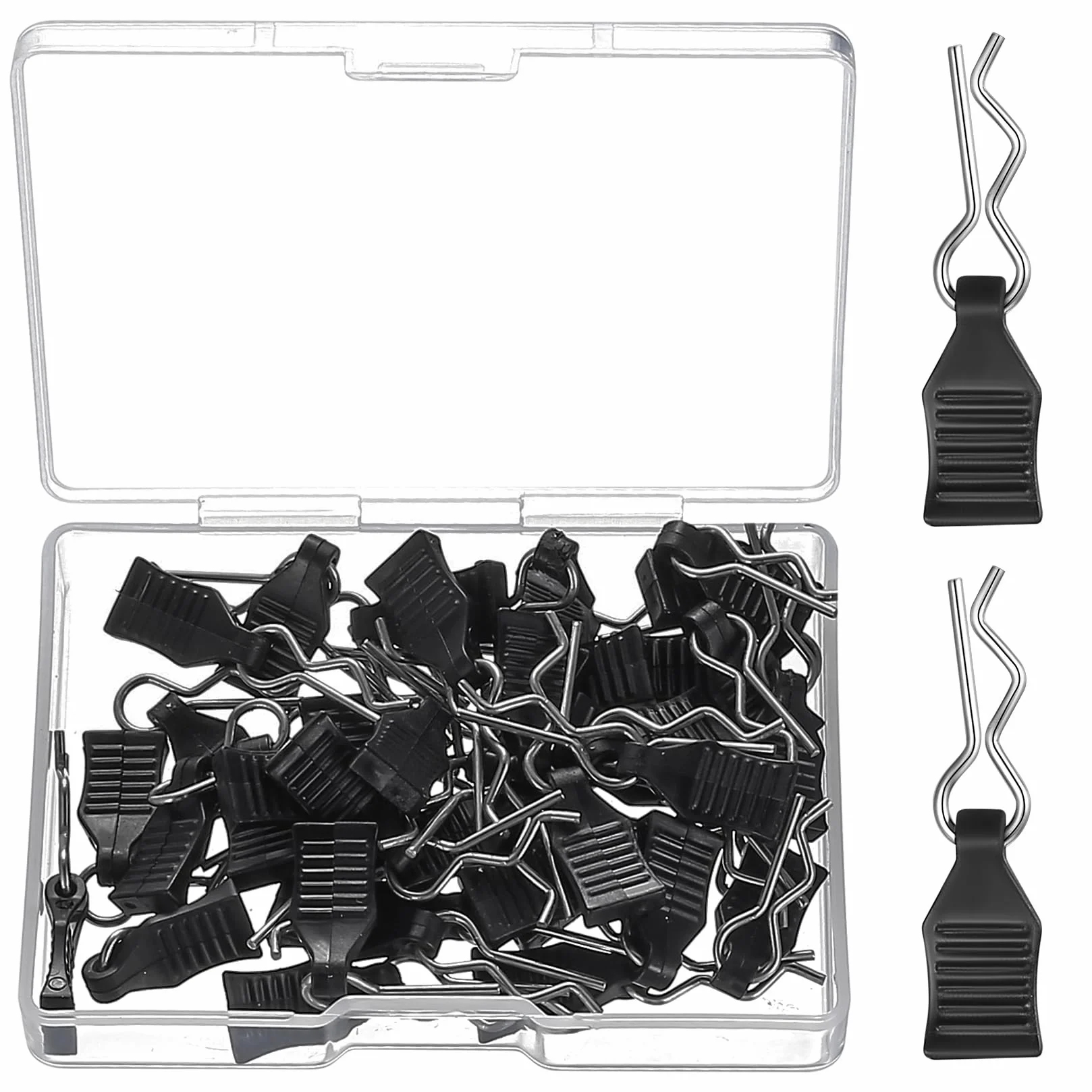 40 Pezzi Perni per Carrozzeria RC, Clip a C con Linguette di Trazione per Auto RC Deerc 1/10 1/12 1/16 1/18