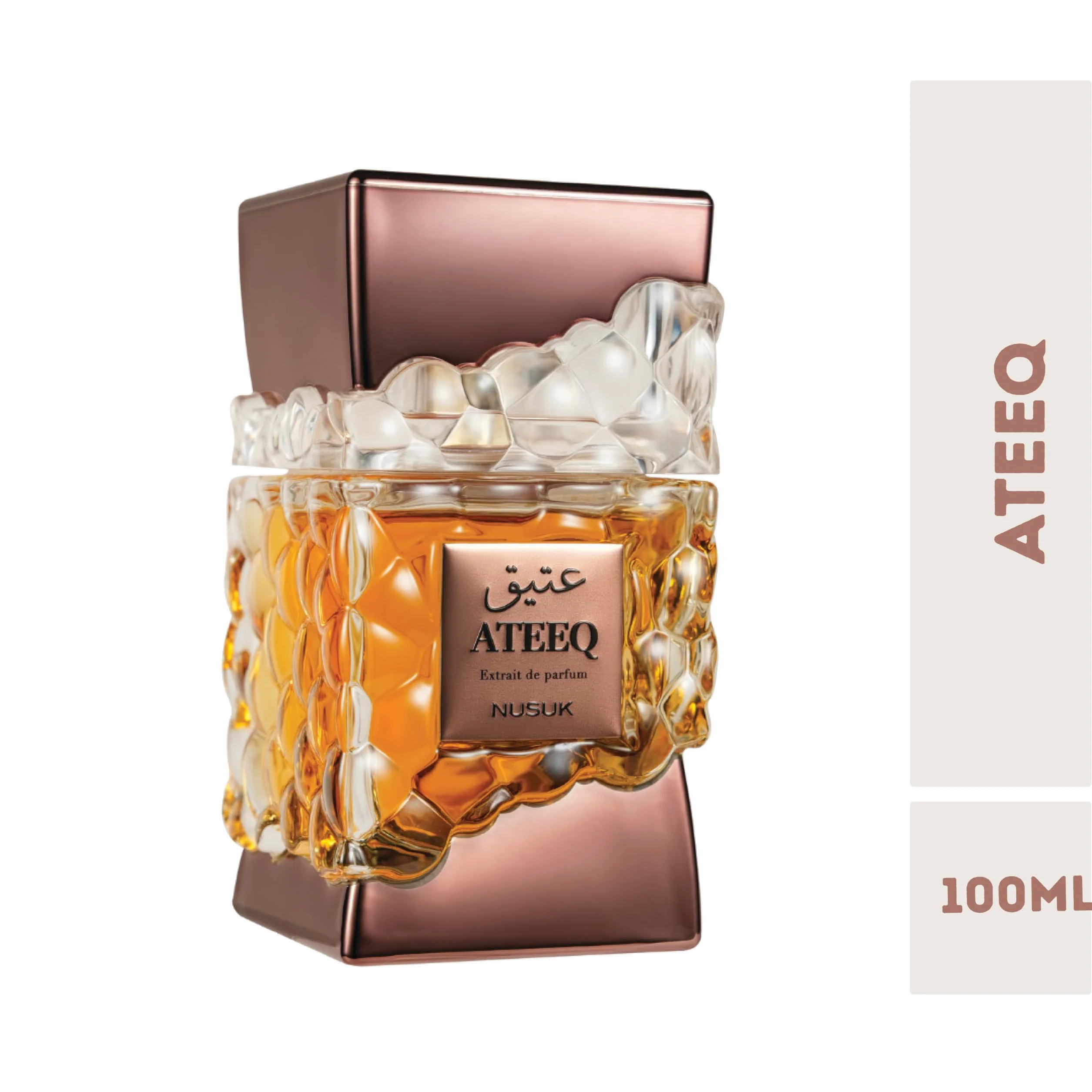 Profumo Nusuk Ateeq da uomo - 100 ml | Estratto di profumo a lunga durata | Note di agrumi, spezie e legnose | Fragranza di lusso maschile audace