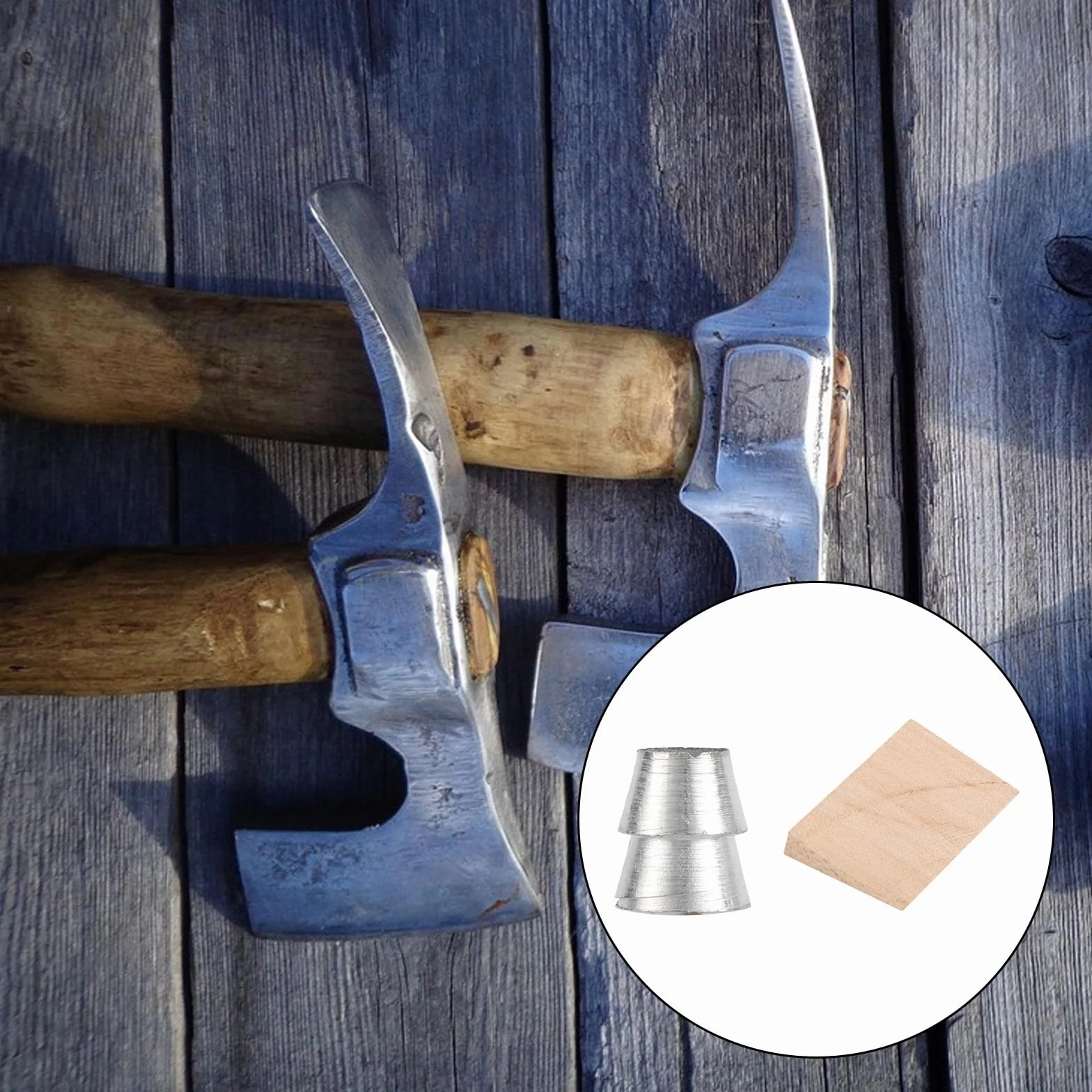 Cunei Riparazione Manico Martello 5 Legno 15 Acciaio per Ascia Carpentiere