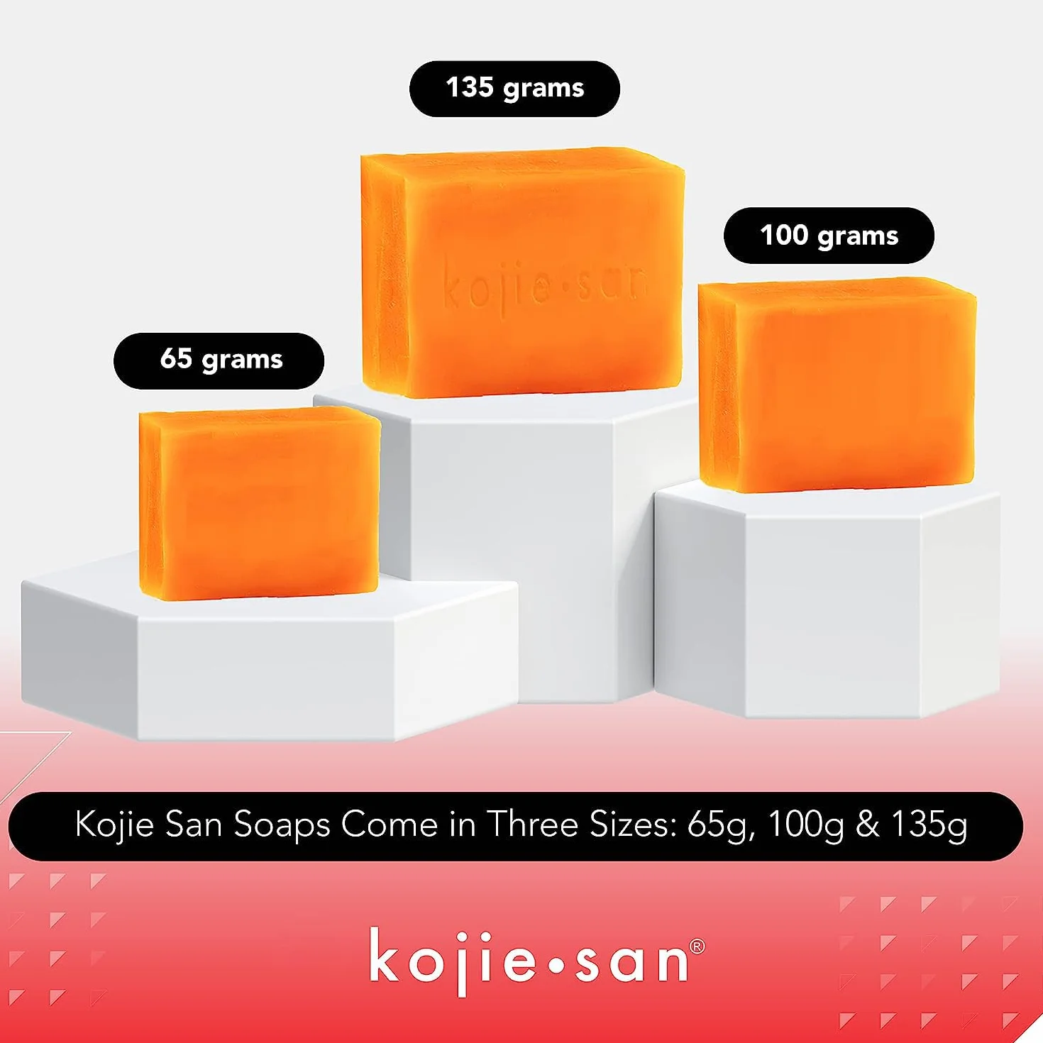 KOJIE SAN KOJIC SKIN WHITENING LIGHTENING SOAP 2 bars X 65 grams PUSA JAPAN Original by Kojie