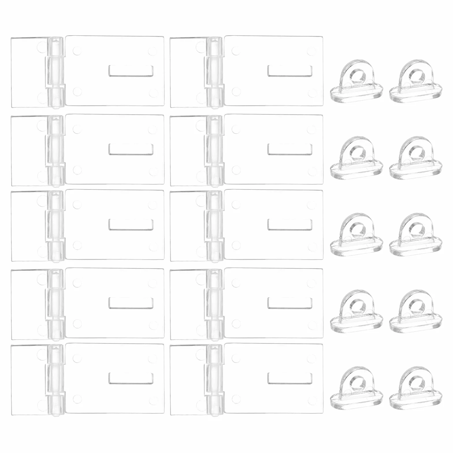 QUARKZMAN 10pz 55x25mm Fermaglio a Latch in Acrilico Trasparente Mini Cerniera per Scatola di Gioielli