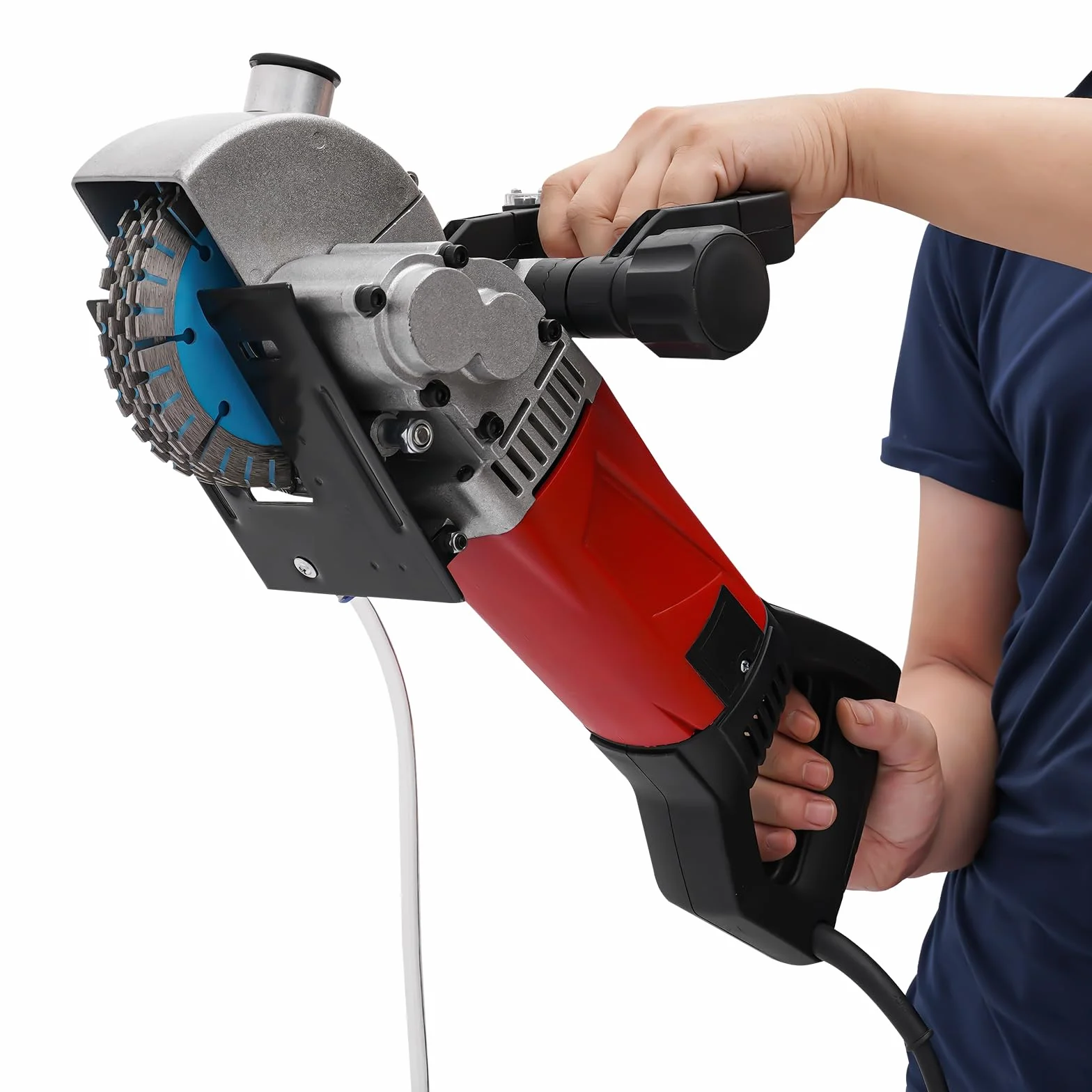 Fresa per scanalature 2800 W con guida laser, fresa elettrica per muri con 5 lame e tubo acqua