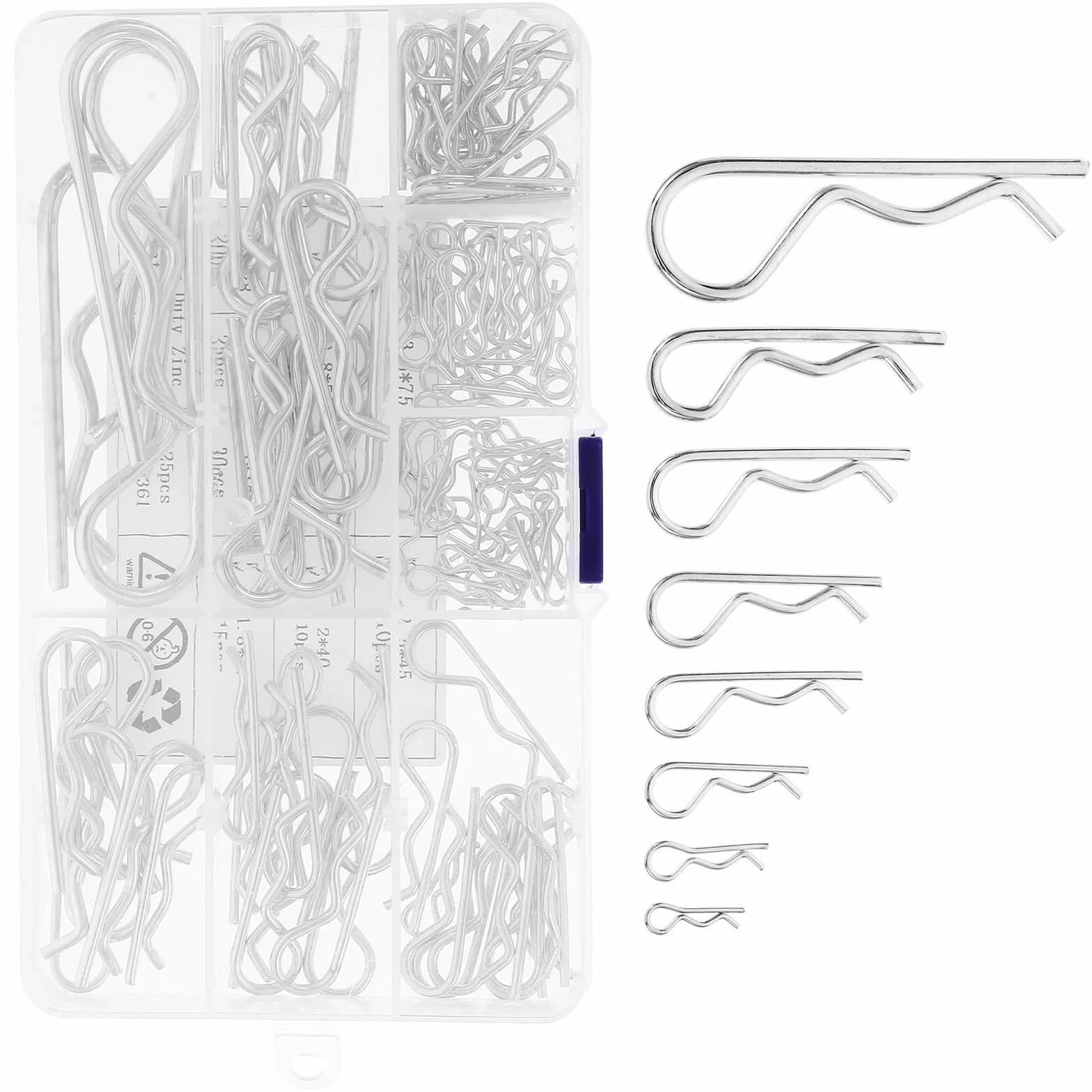 Assortimento di Coppiglie Clip per Perni di Traino 125 Pezzi