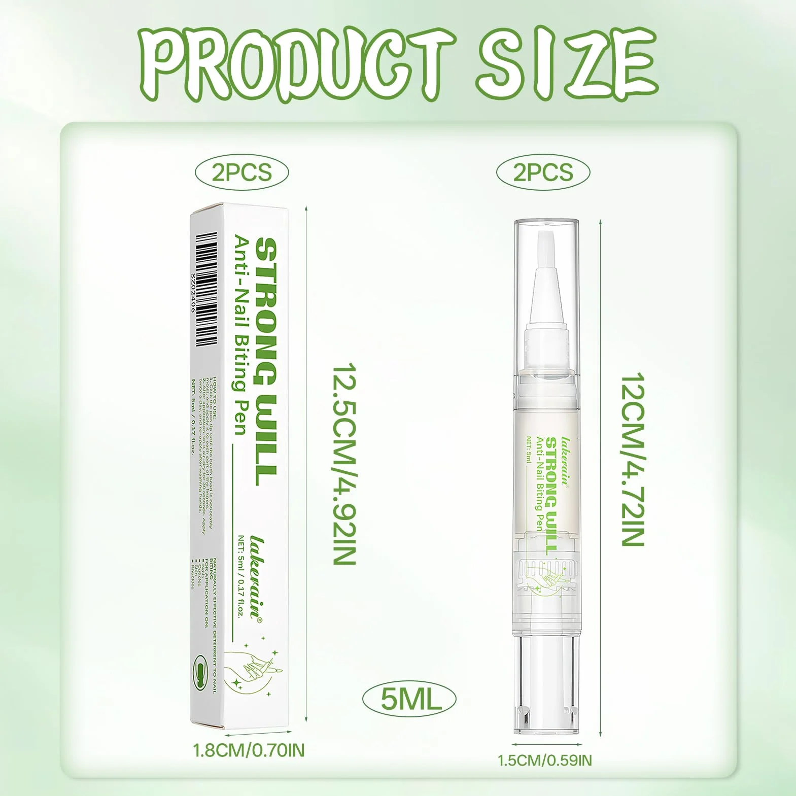 2PCS Penna Anti Mangiarsi le Unghie, Smalto Amaro Unghie, Smalto Stop Mangiarsi le Unghie, Smalto per non Mangiare le Unghie Bambini e Adulti, Trattamento Unghie Anti-masticazione