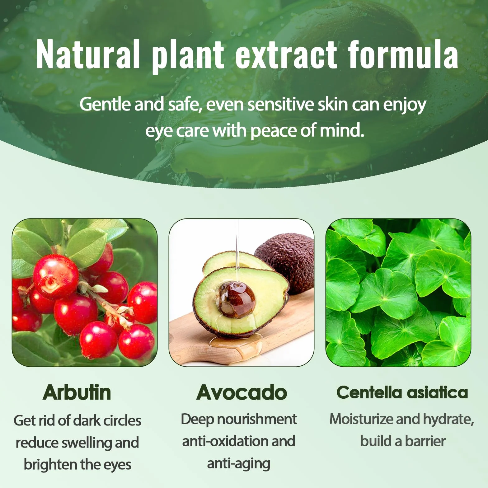 60 pezzi Maschera per Gli Occhi,Maschera per Gli Occhi di Acido Ialuronico Idratante,Avocado Patch Occhiaie, Rimuovi Borse e Gonfiore ,Pelle Lenitiva Ed è Facile da Usare
