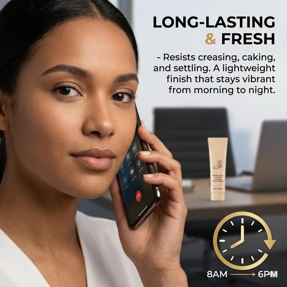 Luxe Cosmetics Colour Changing Foundation, Luxe Foundation Colour Changing Spf 50 for Mature Skin, Medium Coverage, Buildable Formula, Lightweight, Long-Lasting (1 Pcs)