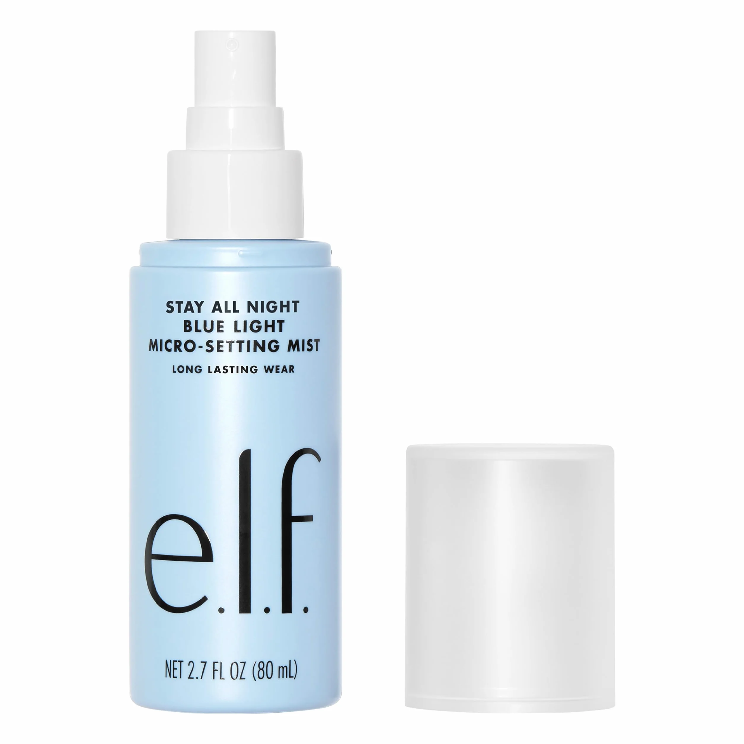e.l.f. Stay All Day Blue Light Micro-Setting Mist, spray fissante e rinfrescante per un finish opaco, riduce la trasmissione di luce blu, 80 mL (2,7 fl oz)