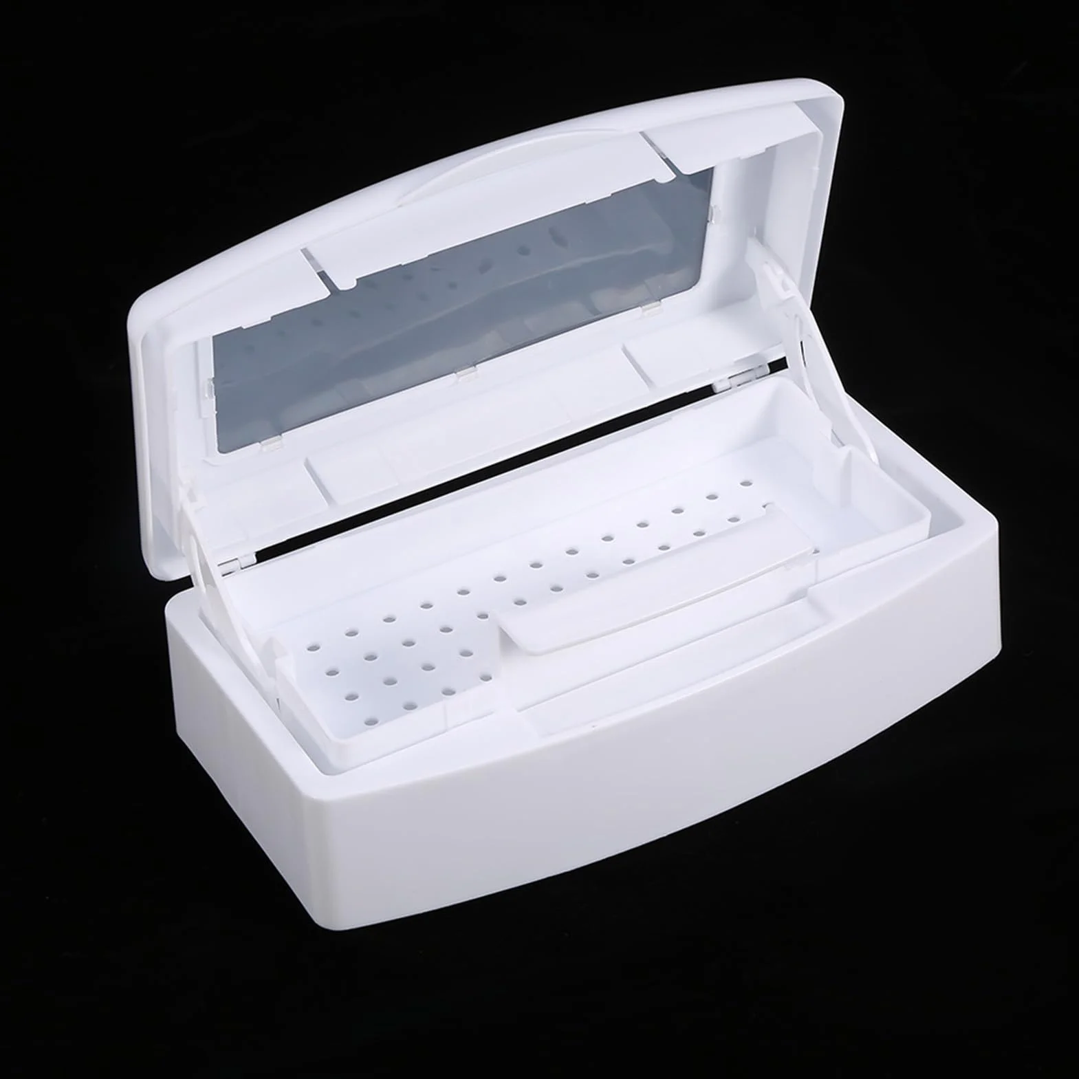 Vassoio Sterilizzatore per Nail Art, Scatola di Disinfezione in Plastica, Flacone Sterilizzatore, per Uso Domestico in Salone, Strumento Spa per Nail Art