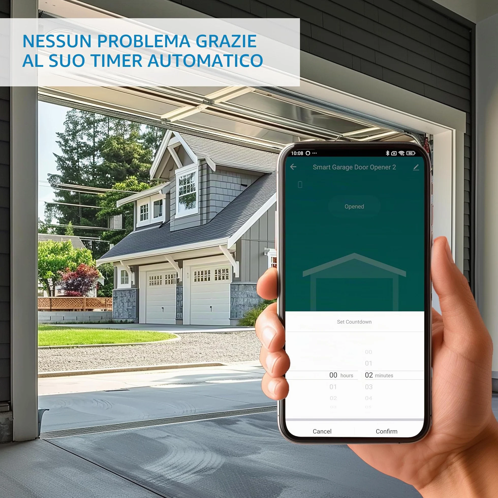 NIVIAN Controller WiFi per motore Porta del Garage, Compatibile con Alexa e Google, App Tuya/SmartLife