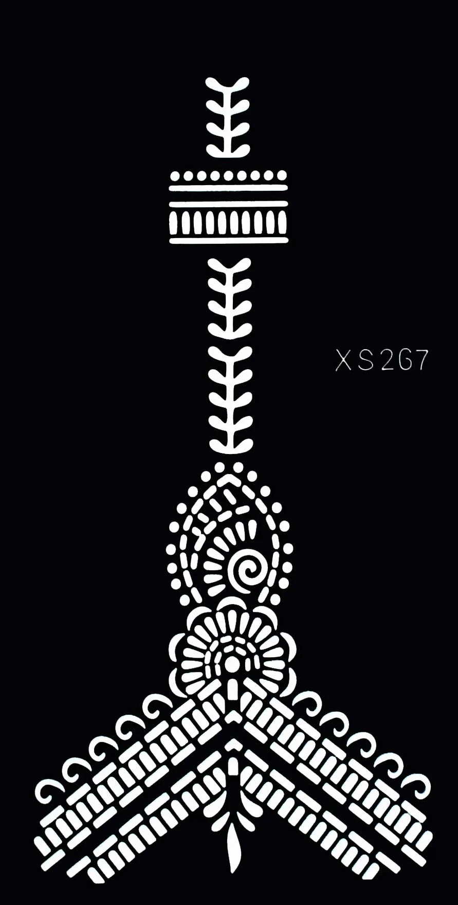 TATTOO Henna Design XS267 - Stencil per dipingere il corpo