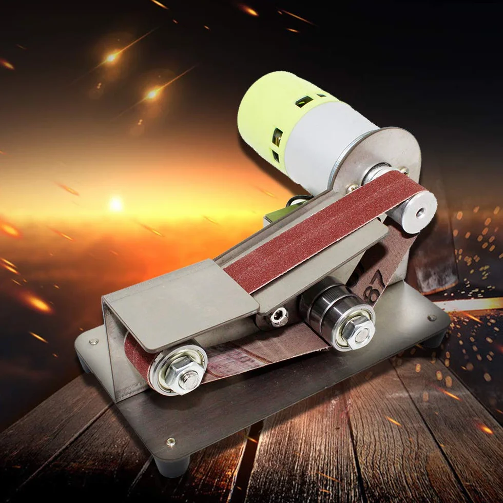 Levigatrice a nastro 100W, Affilatrice per coltelli 15° 7 livelli, Lucidatrice regolabile con 10 strisce