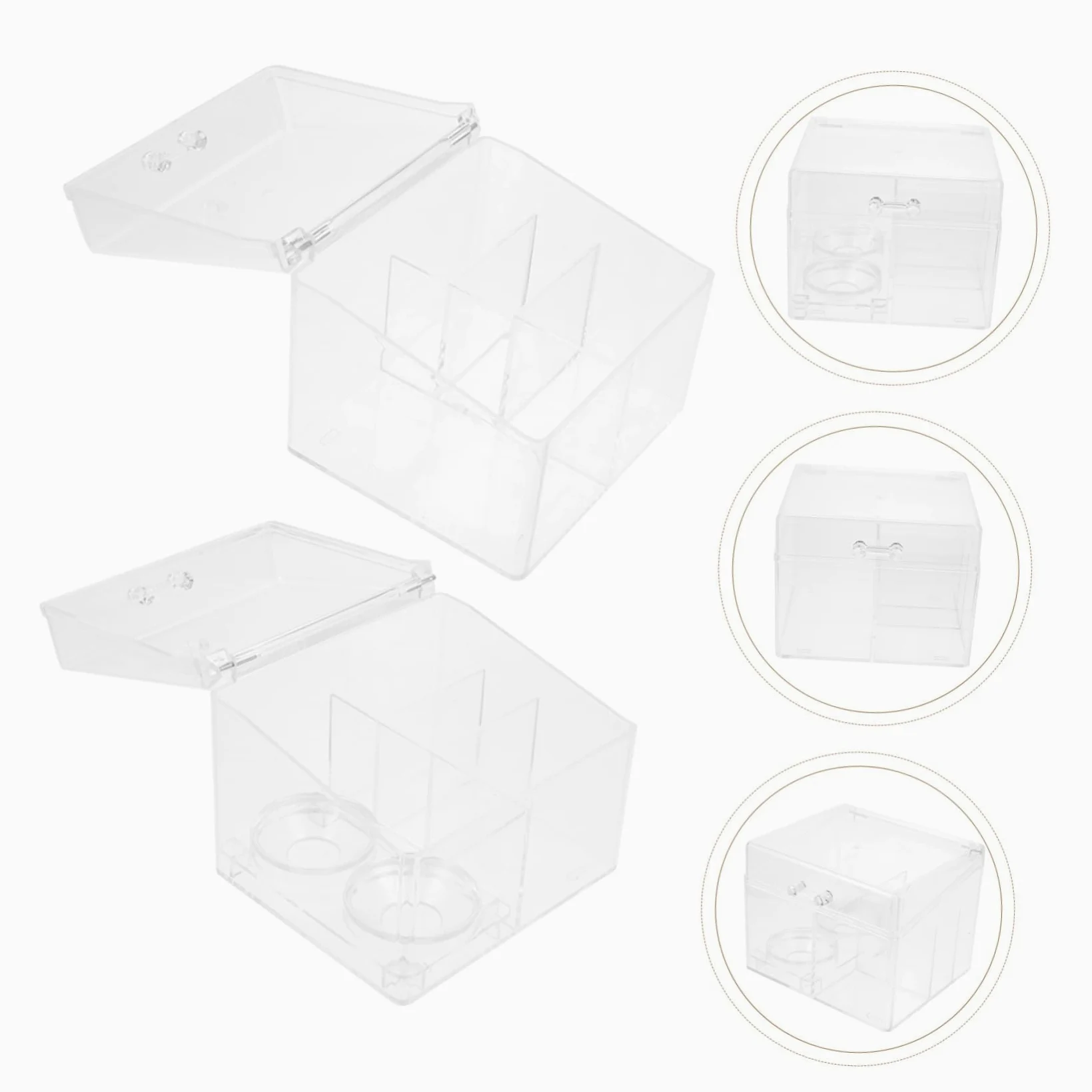2 pezzi contenitore per il trucco lucidalabbra trasparente rossetto organizer torre organizer per gioielli vassoio organizer per cosmetici in acrilico organizer per cosmetici organizer in cotone per